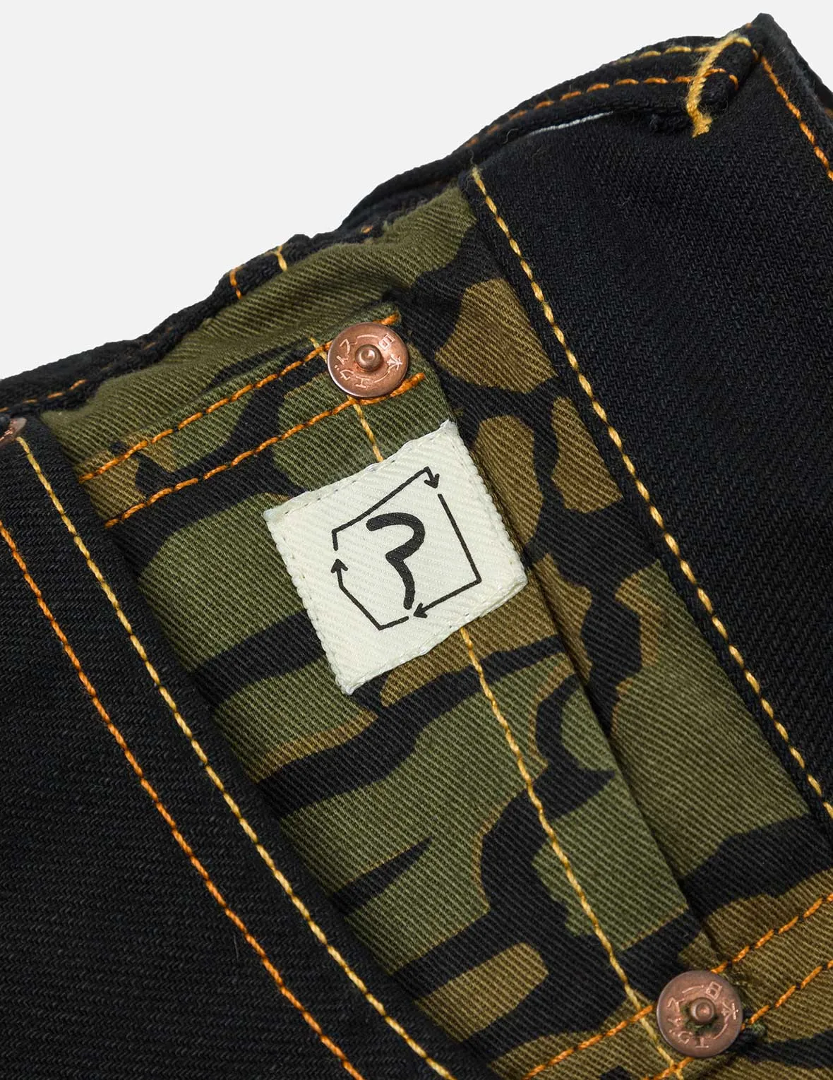 Ishigaki Camouflage Inserted Daicock Slim Fit Jeans #2010 no.2 sold by Evisu product image thumbnail 3