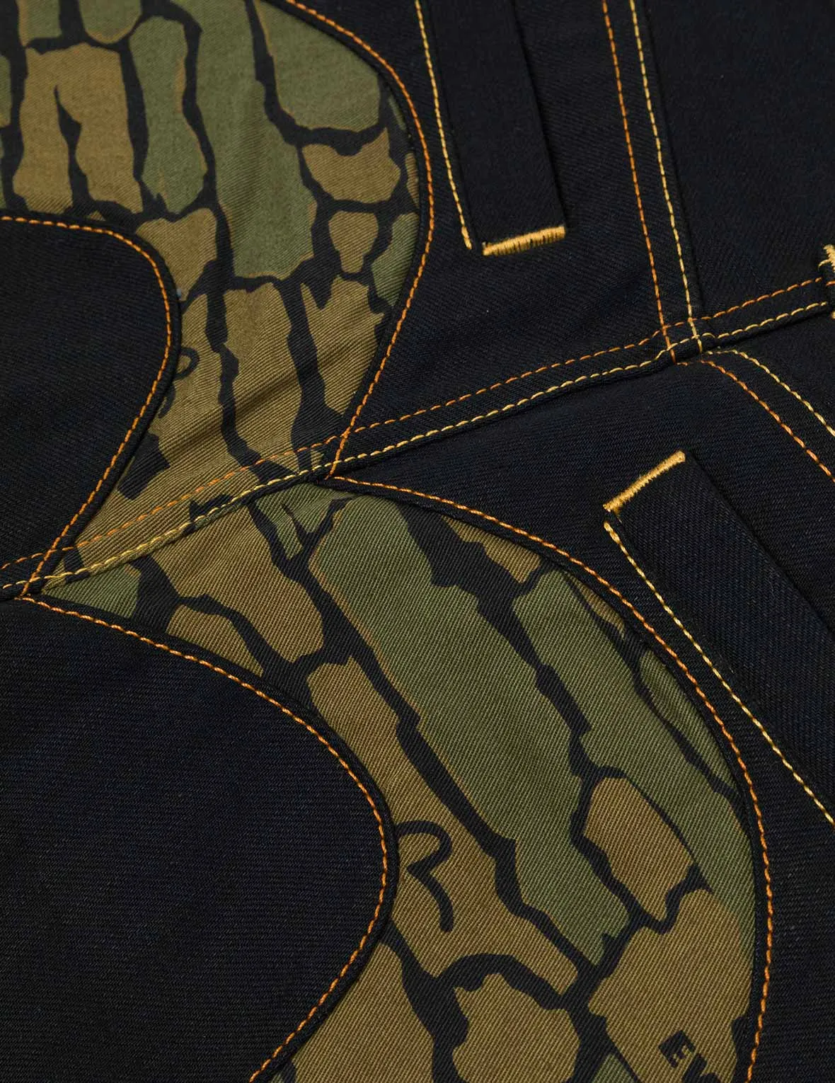 Ishigaki Camouflage Inserted Daicock Slim Fit Jeans #2010 no.2 sold by Evisu product image thumbnail 4