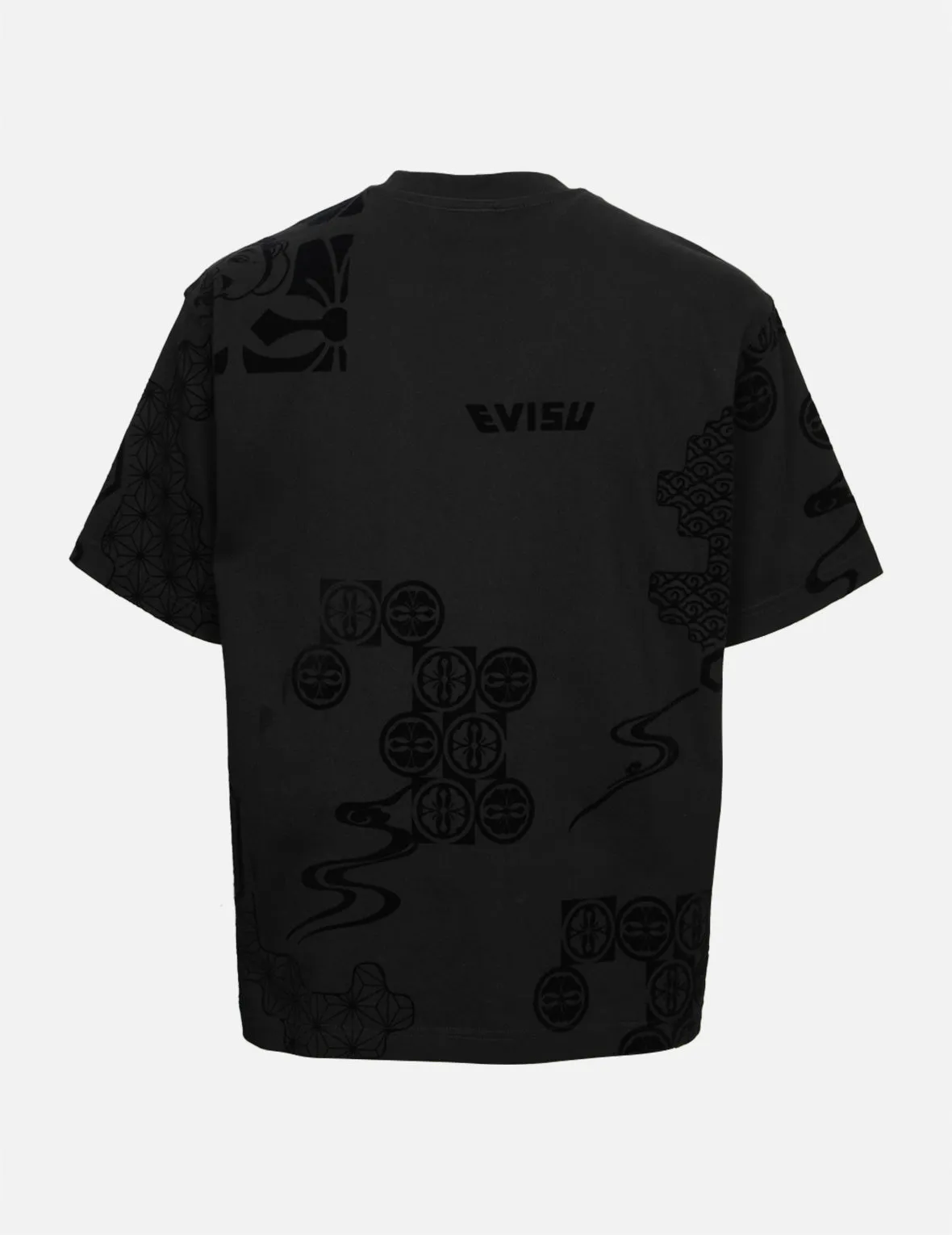 Seagull Embroidery and Allover Flocking Patterns Relax Fit T-shirt sold by Evisu product image thumbnail 3
