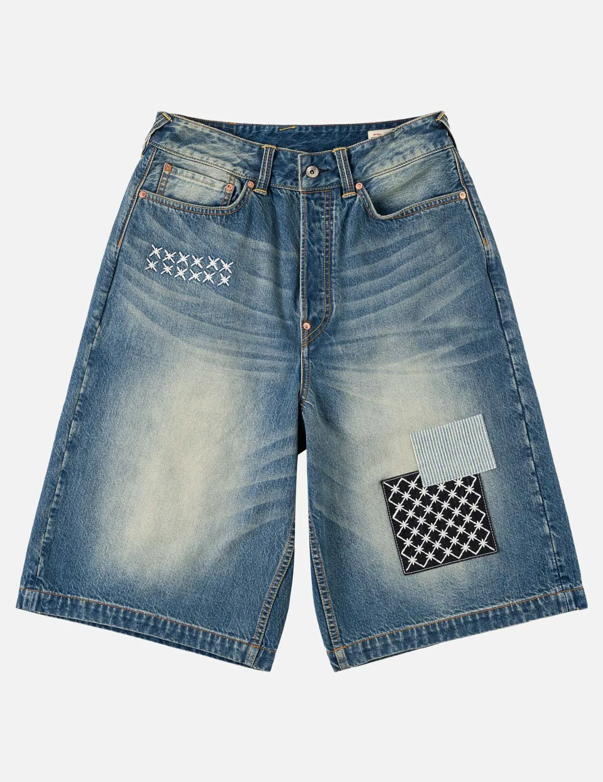 Sashiko Patch Denim Shorts sold by Evisu product image thumbnail 4