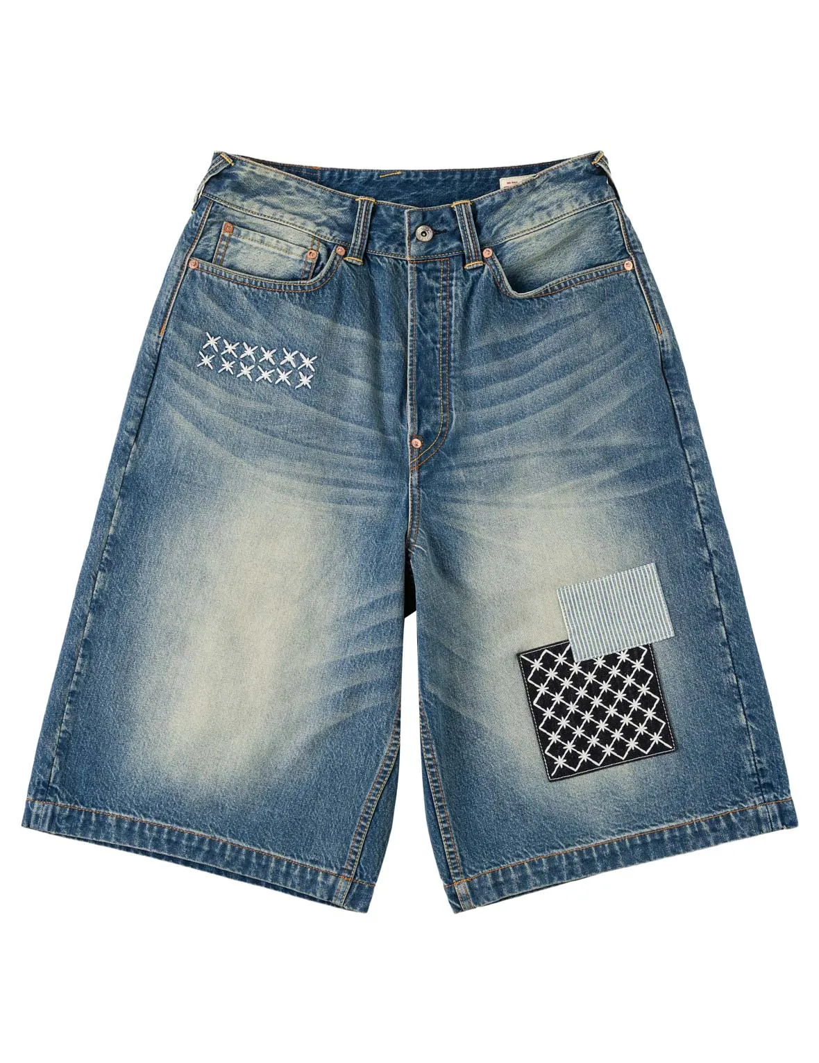 Sashiko Patch Denim Shorts sold by Evisu product image thumbnail 2