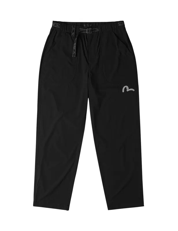 Belted-Waist Woven Pants made by Evisu