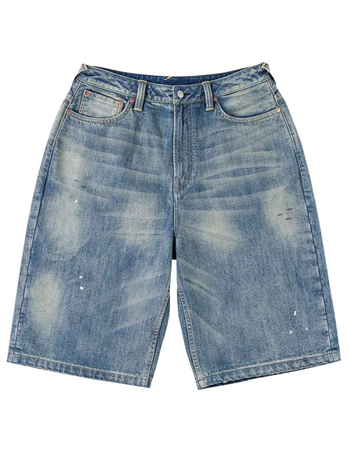 Ink-Splash Washed Seagull Embroidery Jorts sold by Evisu product image thumbnail 2