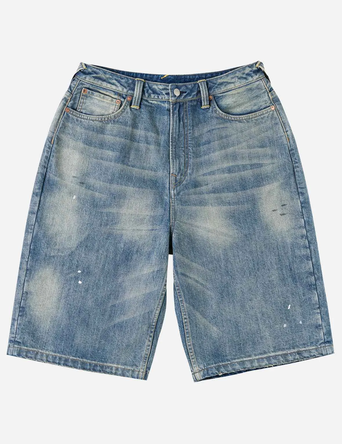 Ink-Splash Washed Seagull Embroidery Jorts sold by Evisu product image thumbnail 4