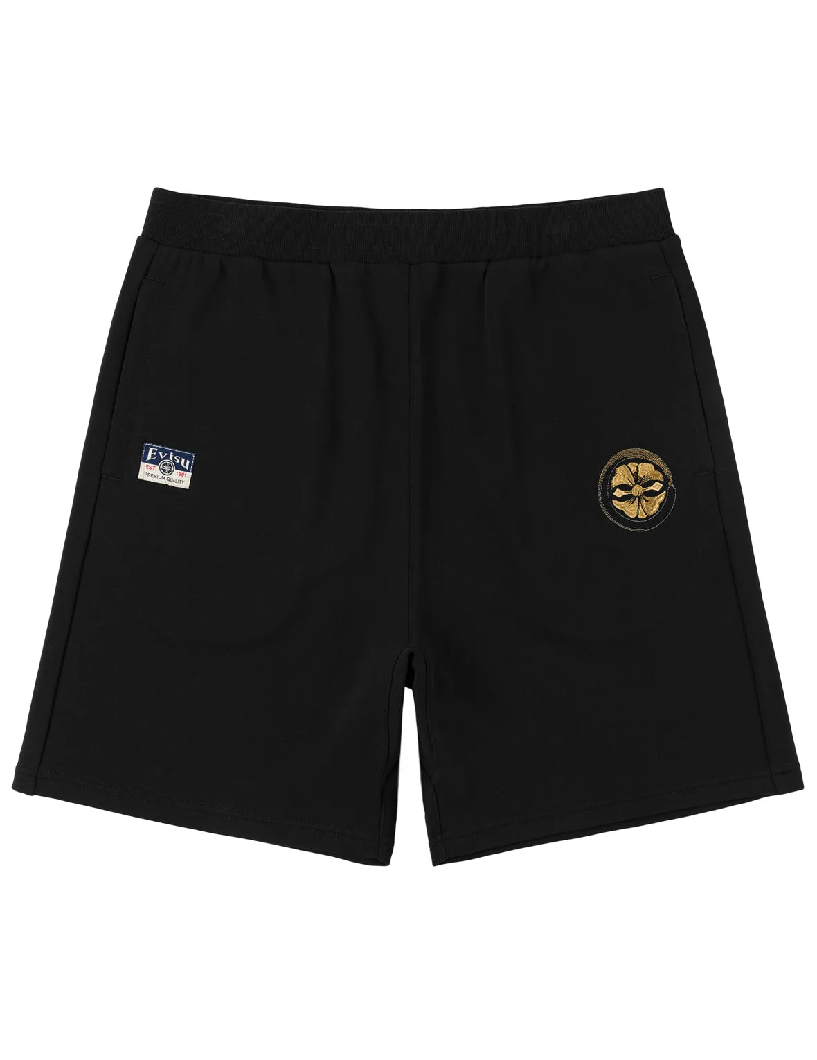 Kamon and Logo Embroidery Sweatshorts sold by Evisu