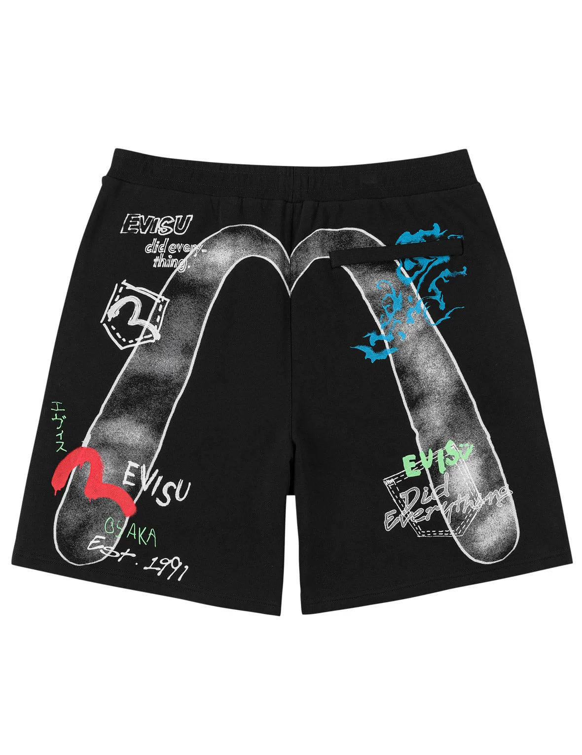 Hand-drawn Daicock Print Sweatshorts sold by Evisu