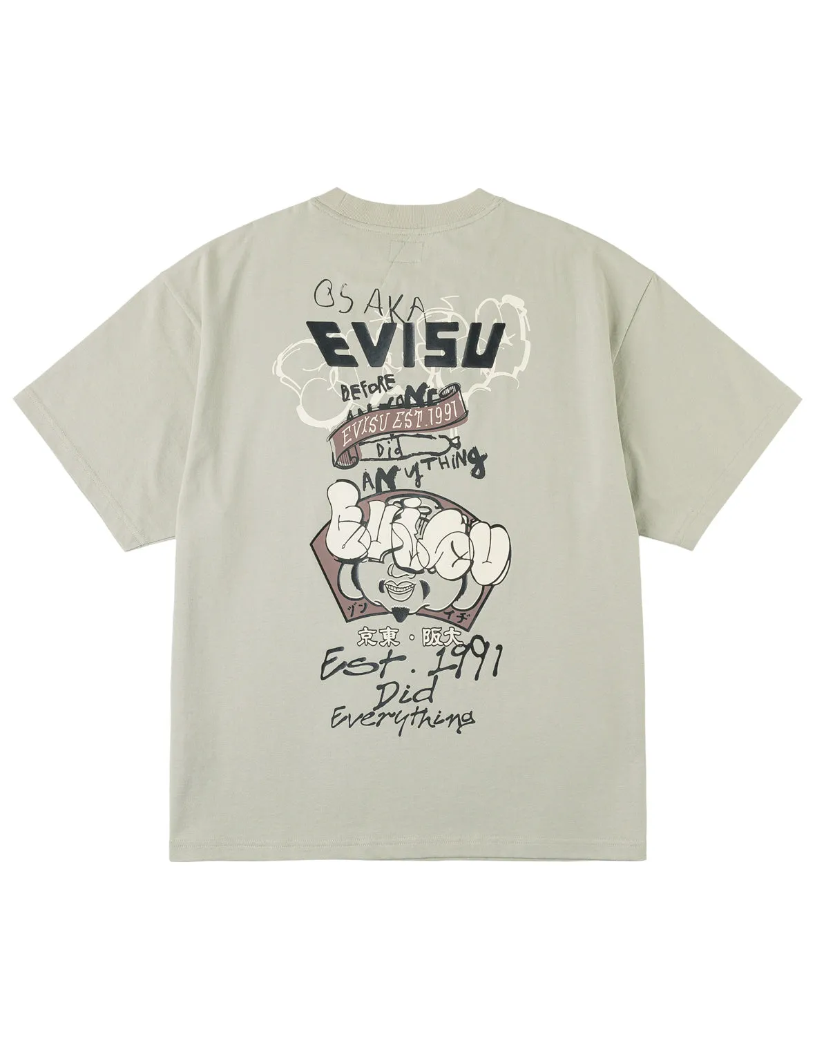 Graffiti Logo and Godhead Print T-shirt sold by Evisu