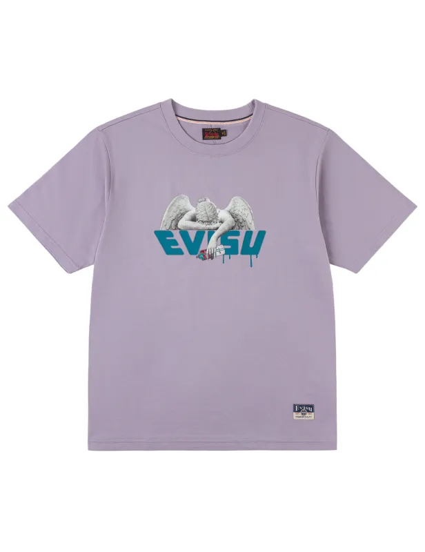 Angel and Aerosol Spray Paint Print T-shirt made by Evisu