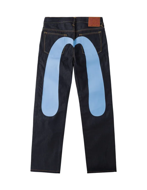 Light Blue Daicock Print Jeans #2020 made by Evisu