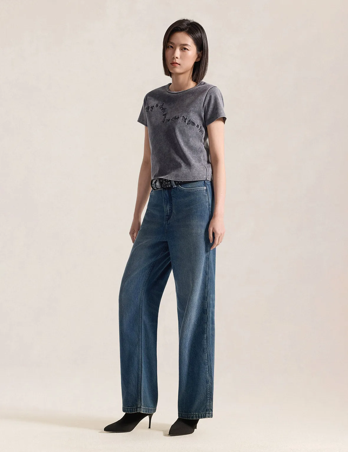 Light Blue Washed Daicock Print Jeans sold by Evisu product image thumbnail 5