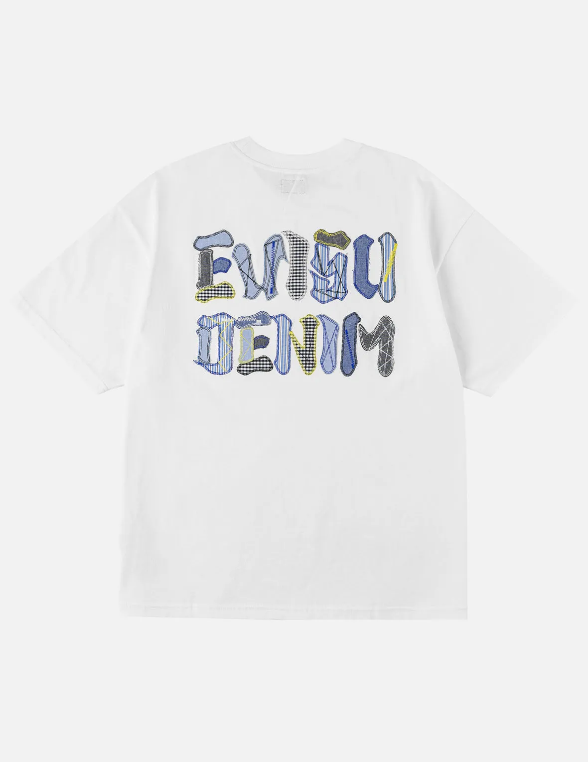 Fabric-mix Patchwork Seagull and Logo Applique T-shirt sold by Evisu product image thumbnail 5