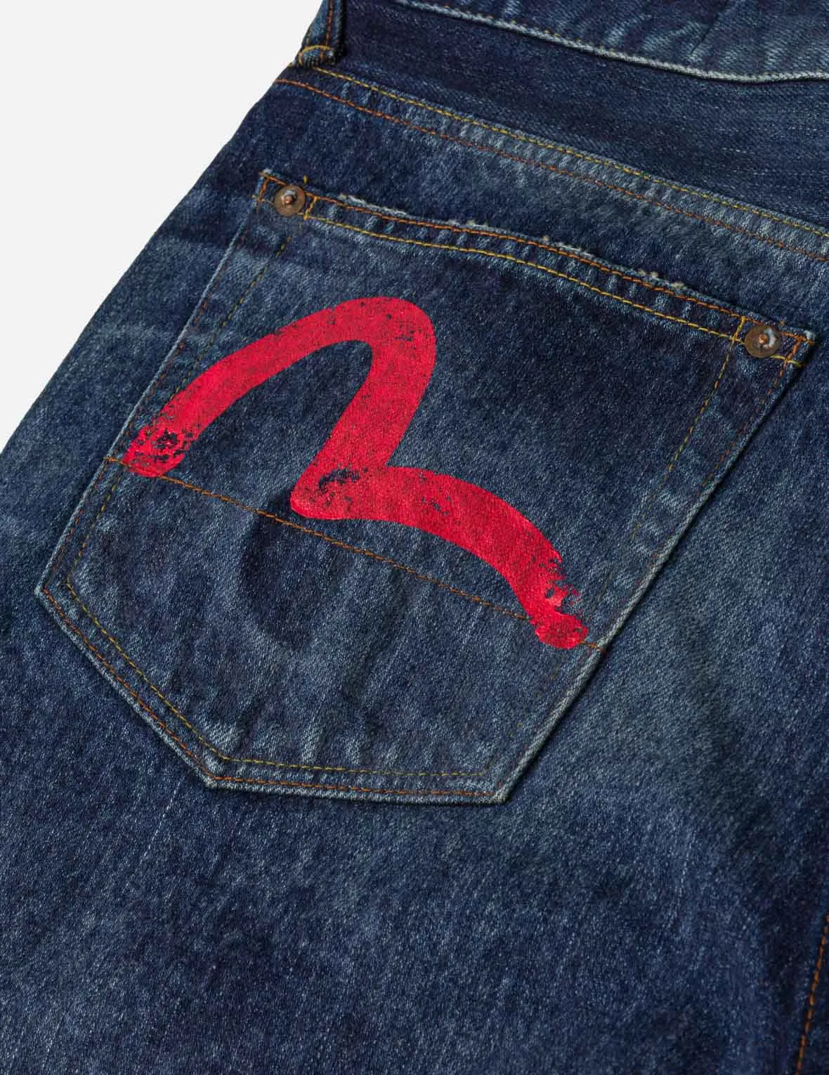Mid-washed Seagull Print Loose Fit Jeans #2038 sold by Evisu product image thumbnail 5