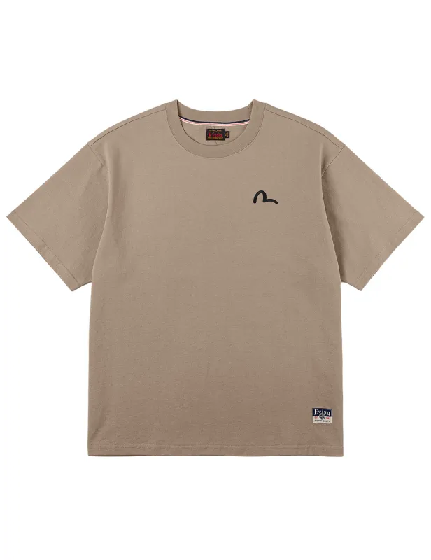 Small Seagull Embroidery T-shirt made by Evisu
