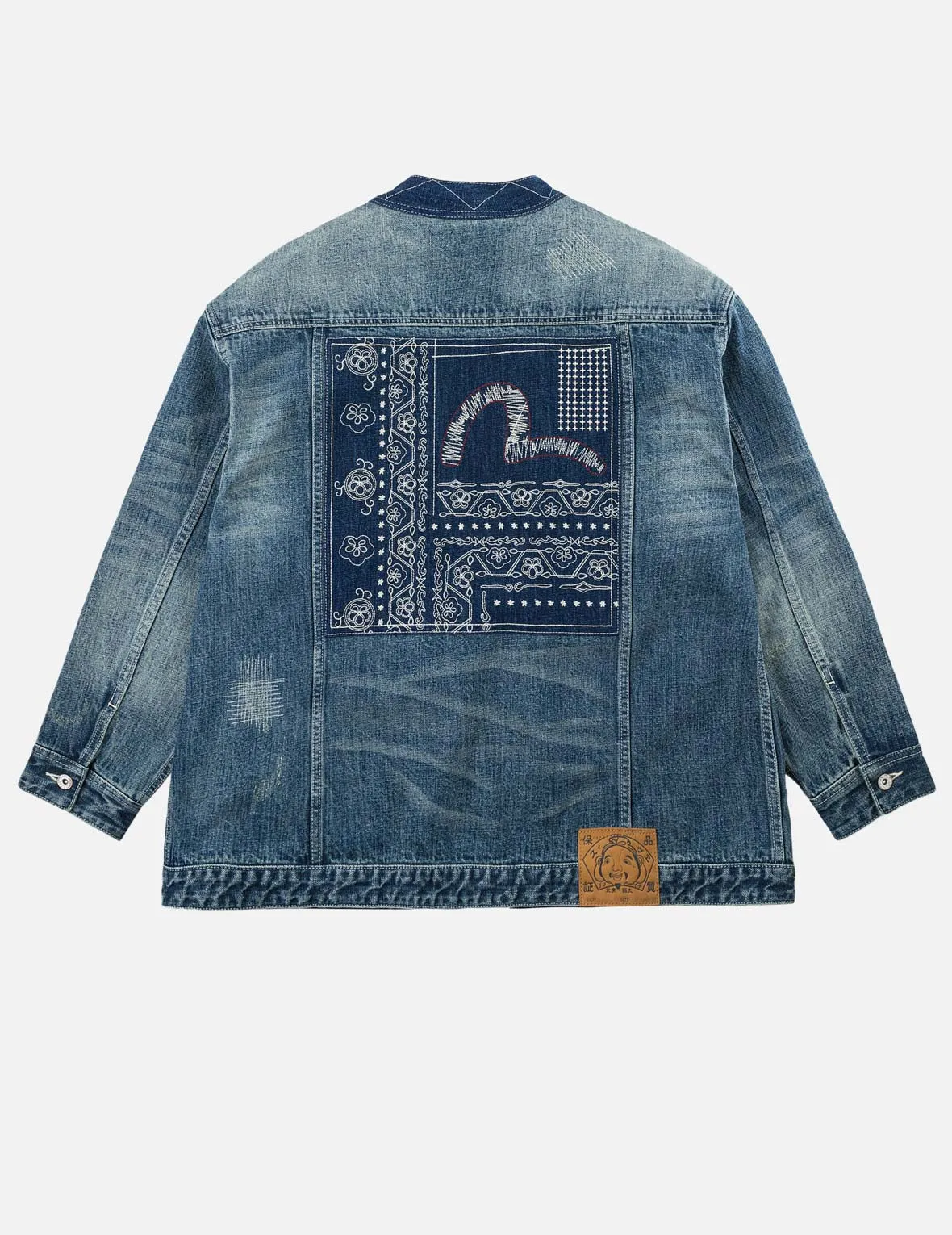 Boro Sashiko Denim Kimono Jacket sold by Evisu product image thumbnail 4