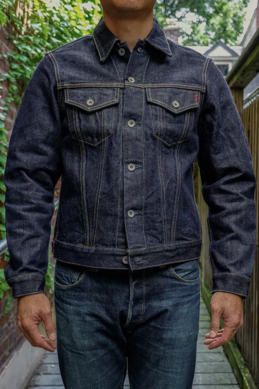 Iron Heart IH-526J 21oz Selvedge Denim Type III Jacket - Indigo sold by Franklin and Poe