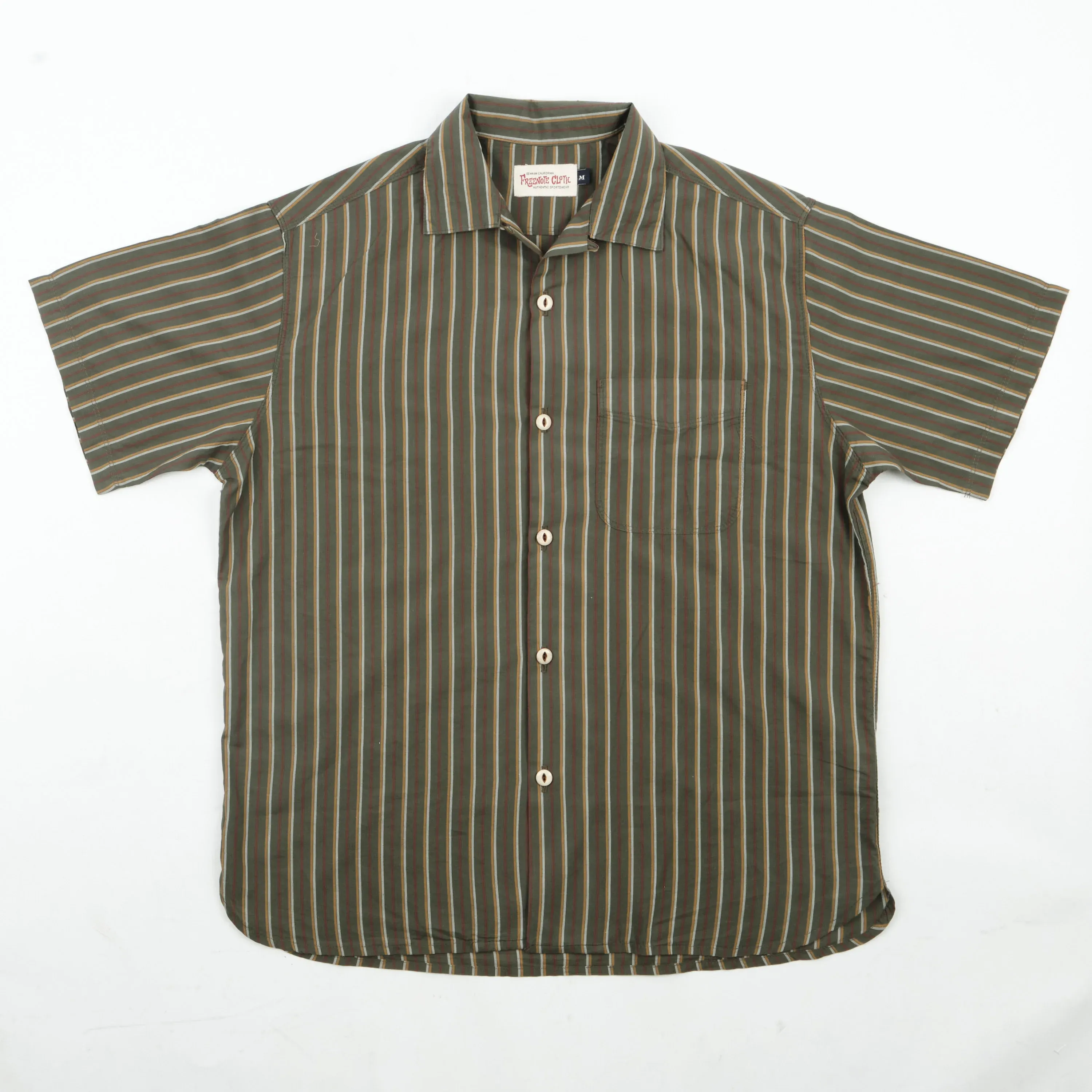Freenote Cloth Hawaiian - Olive Stripe sold by Franklin and Poe product image thumbnail 4