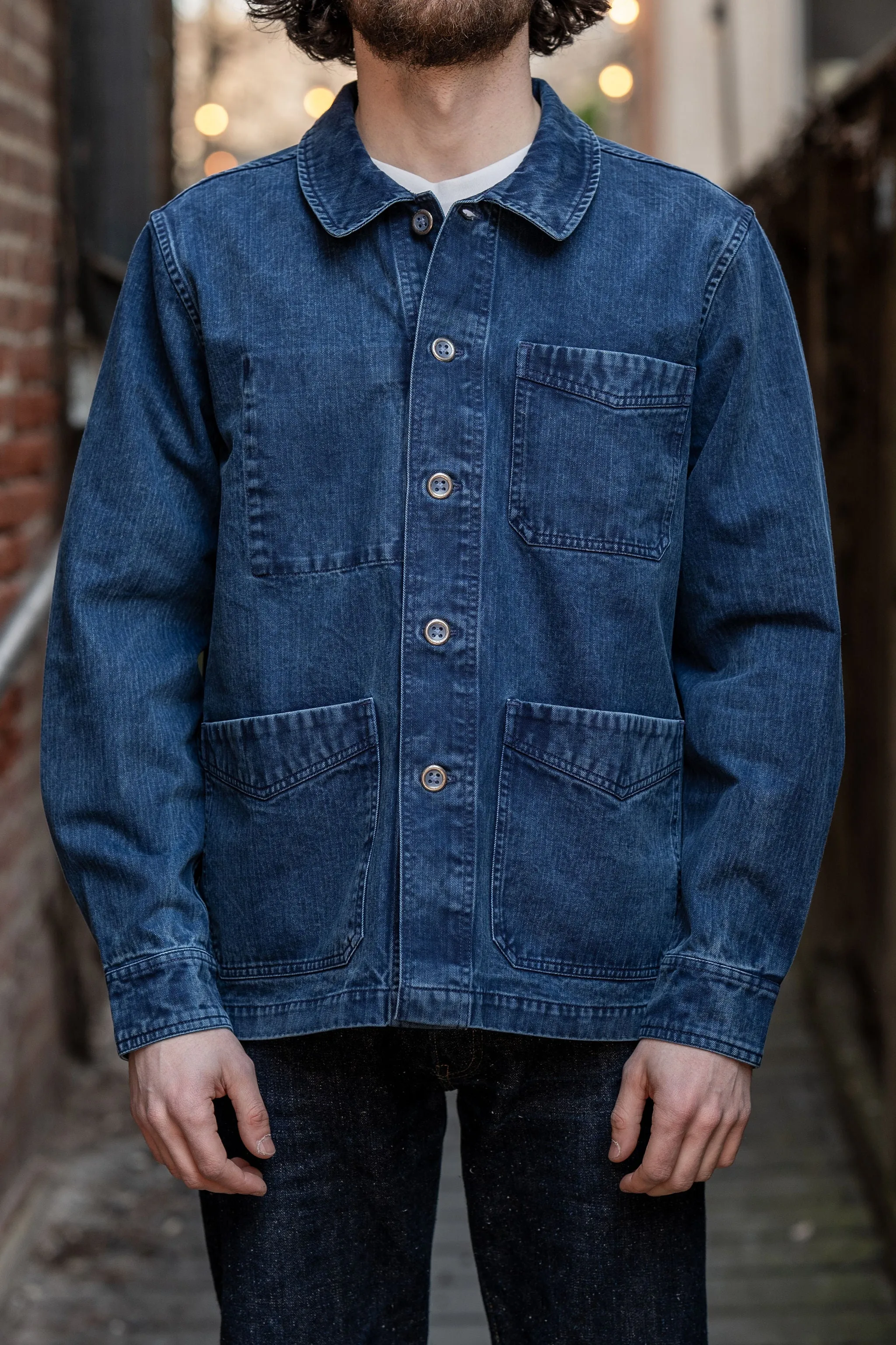 3sixteen French Work Jacket - Indigo sold by Franklin and Poe