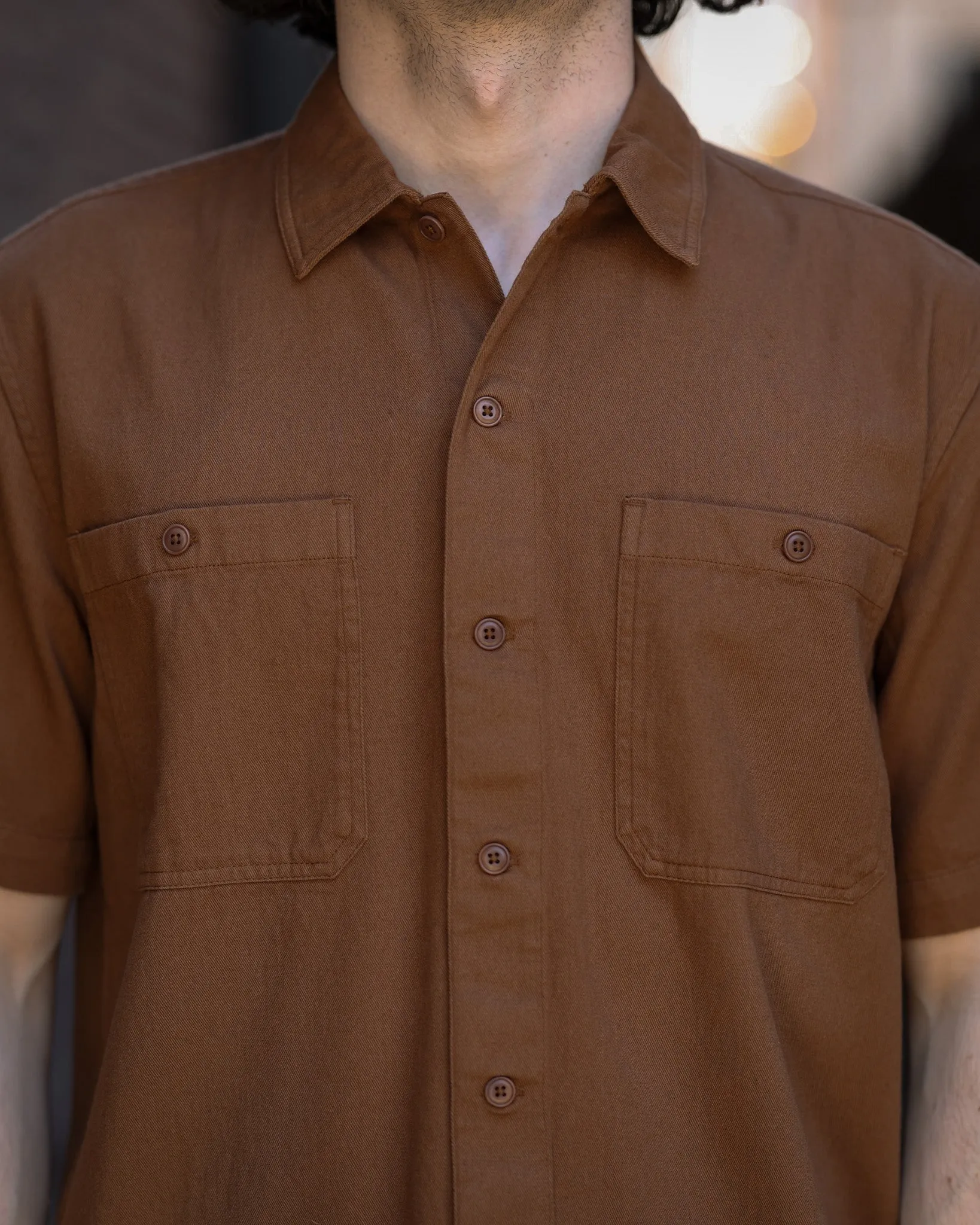 3sixteen Short Sleeve Shirt - Sandstone Twill sold by Franklin and Poe product image thumbnail 4
