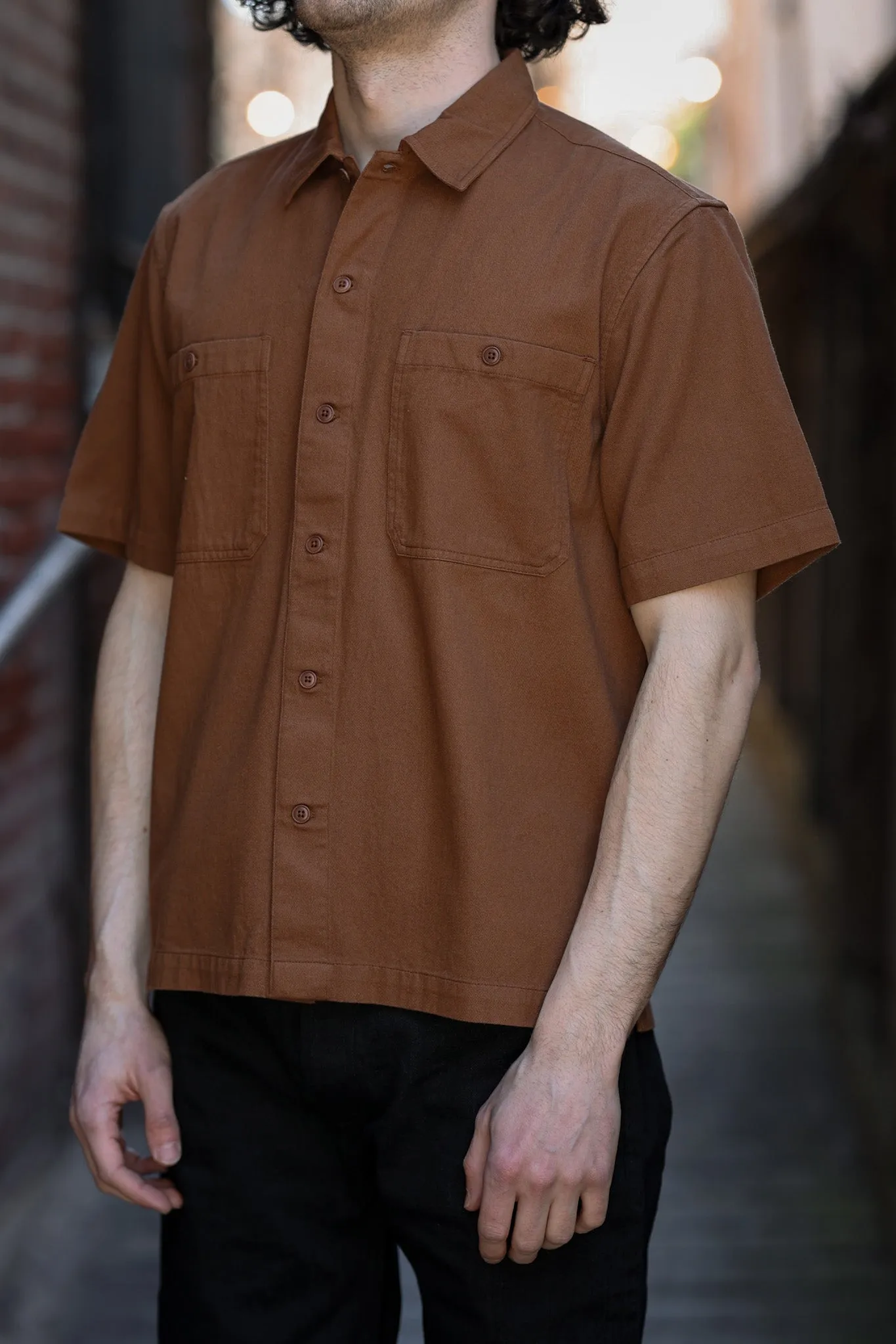 3sixteen Short Sleeve Shirt - Sandstone Twill sold by Franklin and Poe product image thumbnail 2