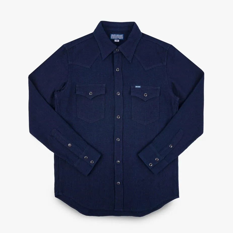 Iron Heart IHSH-413-IND 5oz Selvedge Dobby Cloth Western Shirt - Indigo sold by Franklin and Poe product image thumbnail 4