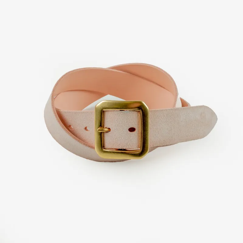 Obbi Good Label Single Prong Garrison Buckle Leather Belt - Rough Out Natural sold by Franklin and Poe