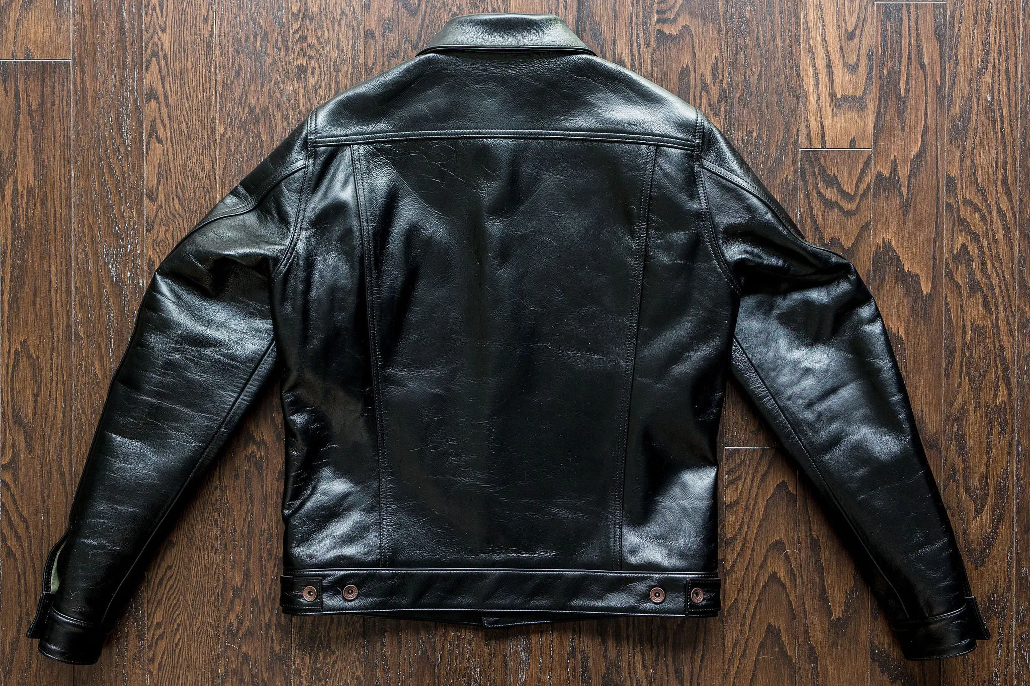 Iron Heart IHJ-64-BLK Horsehide Modified Type III Jacket - Black sold by Franklin and Poe product image thumbnail 5