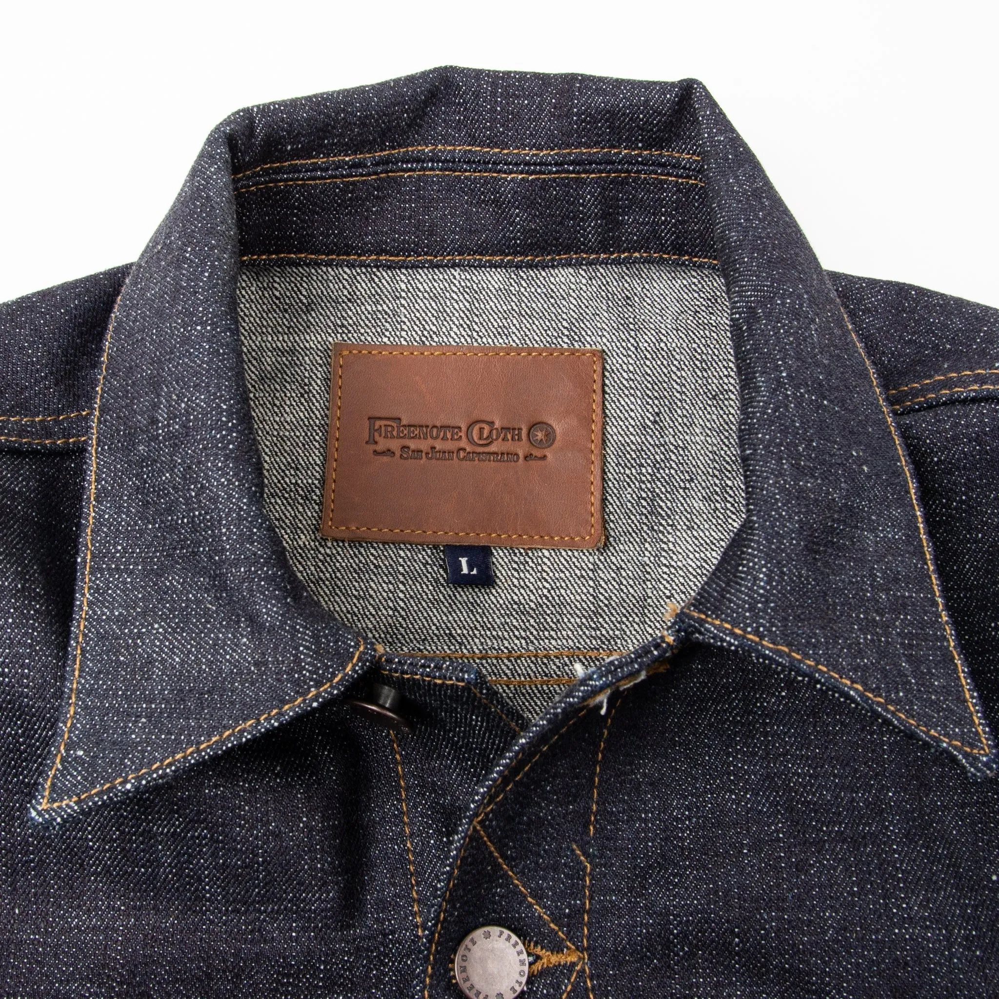 Freenote Cloth CD1 Classic Jacket - 17oz Blue Slub Denim sold by Franklin and Poe product image thumbnail 5