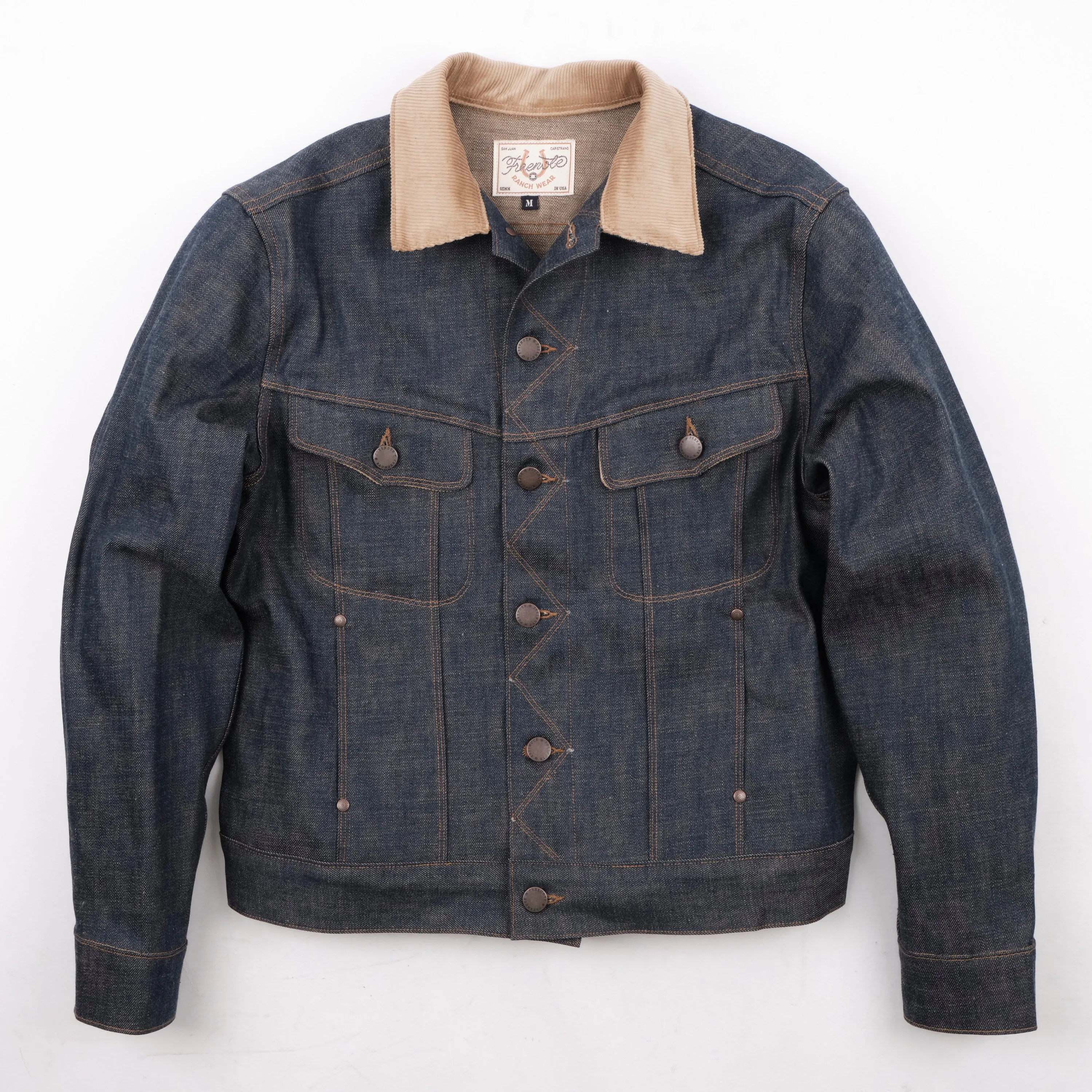 Freenote Cloth High Low Jacket - 13oz Natural Indigo sold by Franklin and Poe product image thumbnail 4