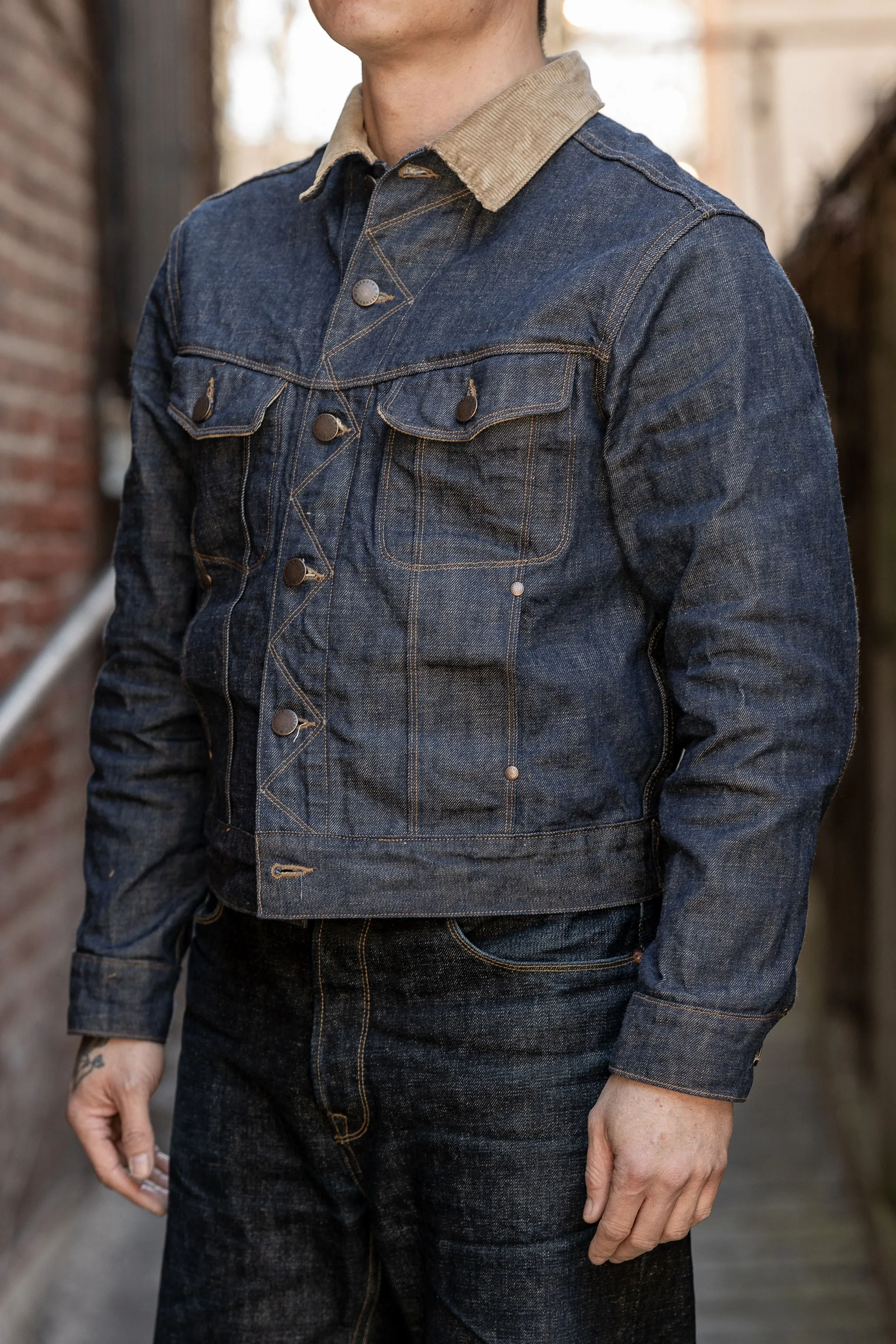 Freenote Cloth High Low Jacket - 13oz Natural Indigo sold by Franklin and Poe product image thumbnail 2