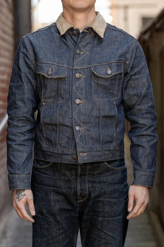 Freenote Cloth High Low Jacket - 13oz Natural Indigo made by Franklin and Poe