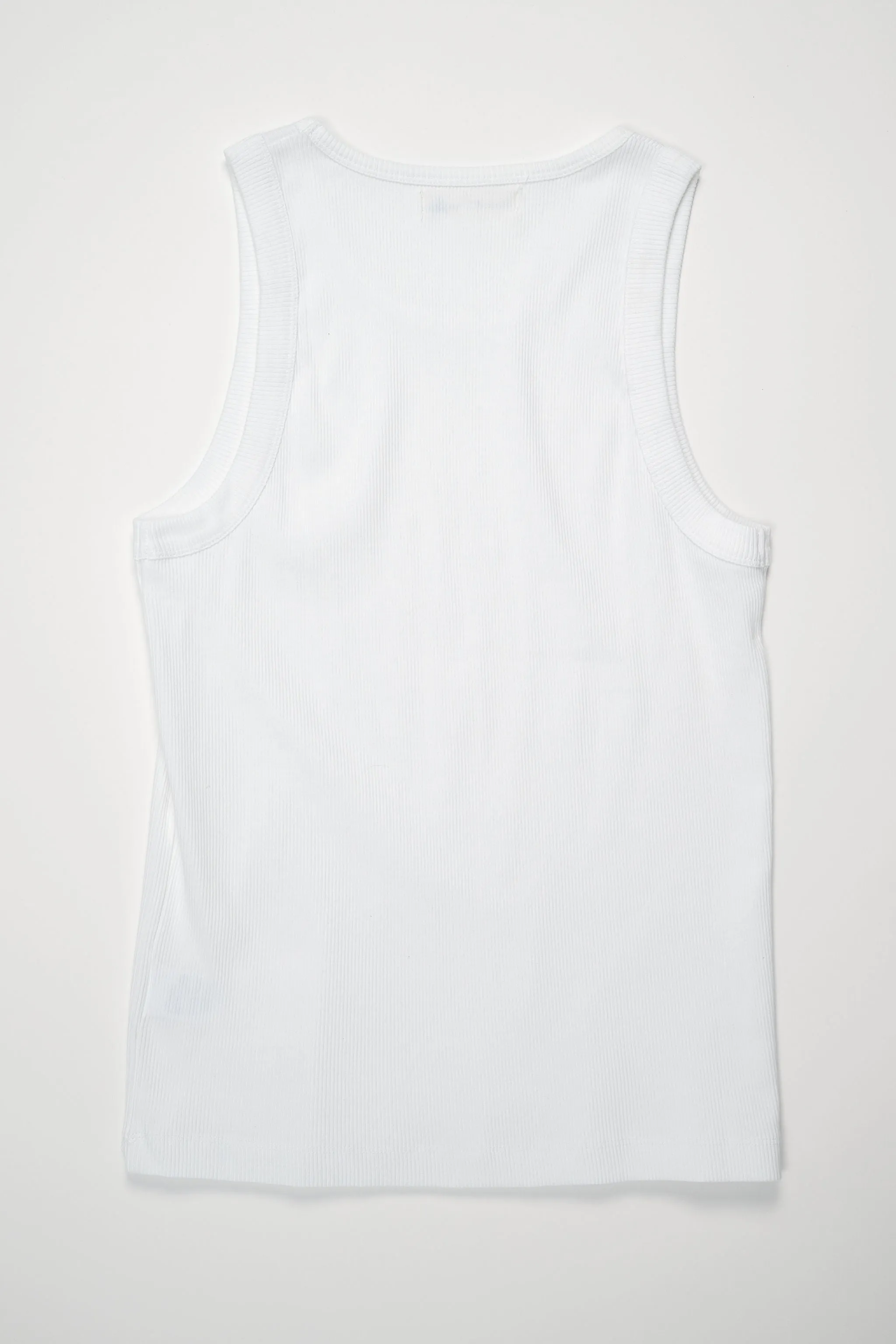 Merz b. Schwanen RIBTANK01 Good Basics 7.2oz Ribbed Tanktop - White sold by Franklin and Poe product image thumbnail 4