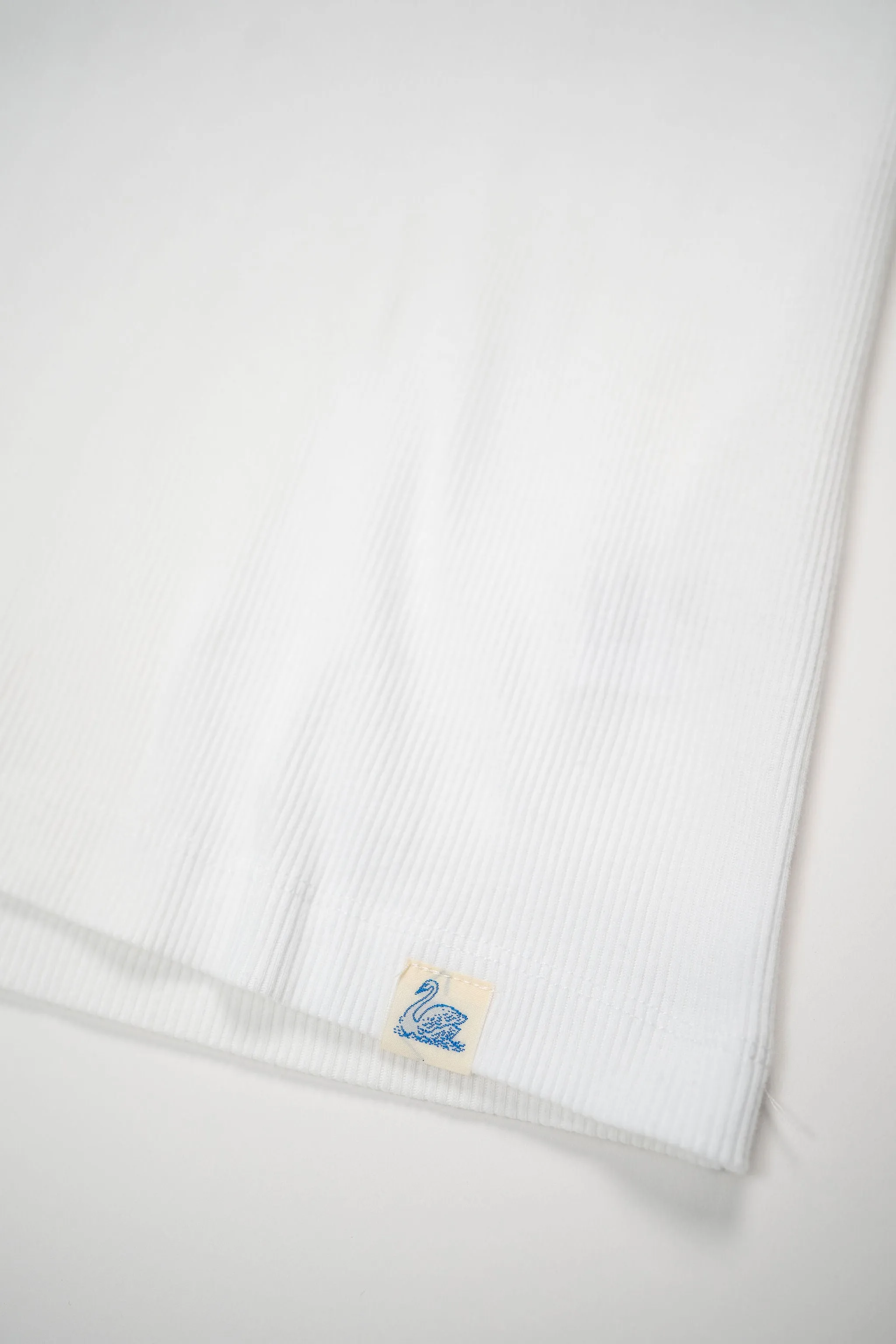 Merz b. Schwanen RIBTANK01 Good Basics 7.2oz Ribbed Tanktop - White sold by Franklin and Poe product image thumbnail 3