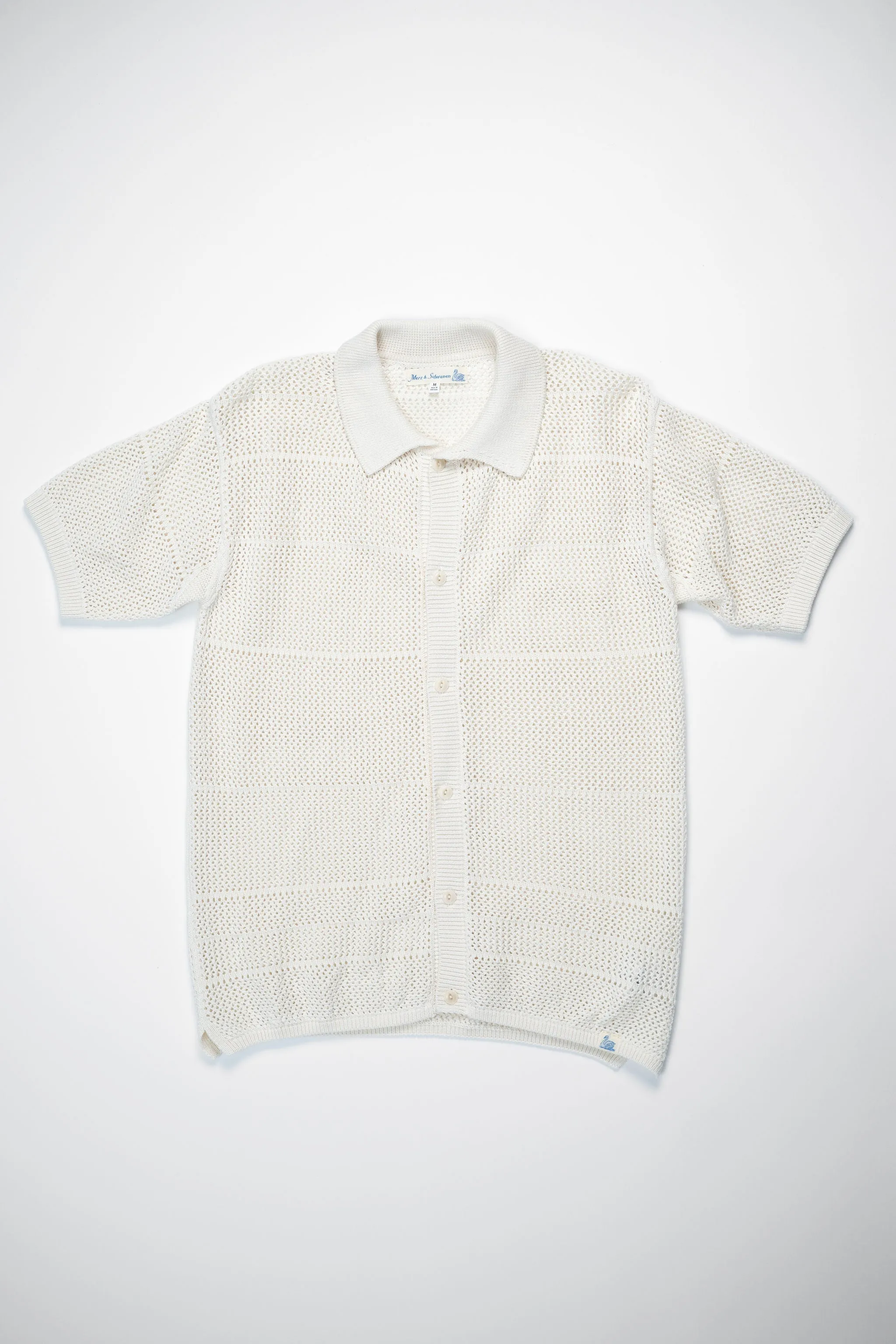 Merz b. Schwanen KNITSHIRT01 Crochet Shirt - Nature sold by Franklin and Poe product image thumbnail 4