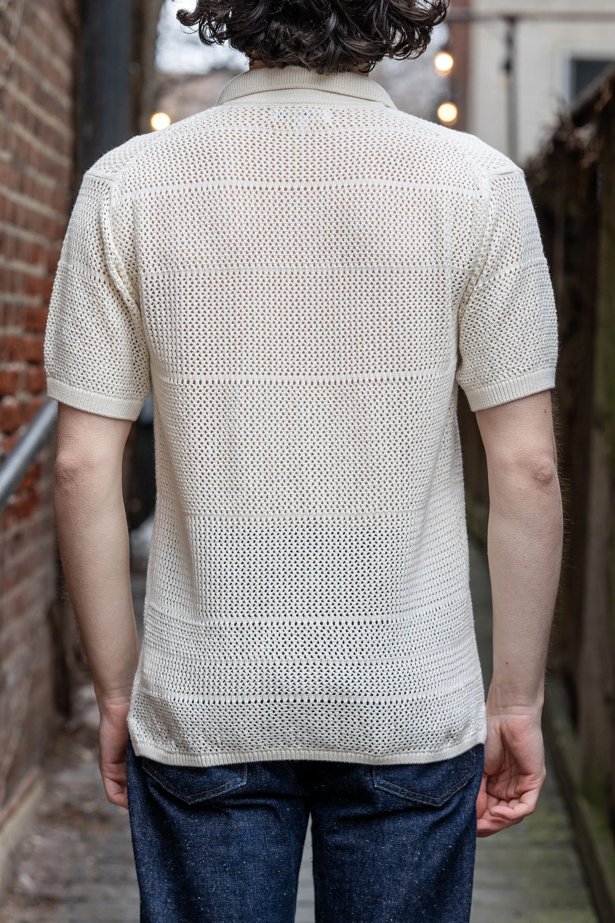 Merz b. Schwanen KNITSHIRT01 Crochet Shirt - Nature sold by Franklin and Poe product image thumbnail 3