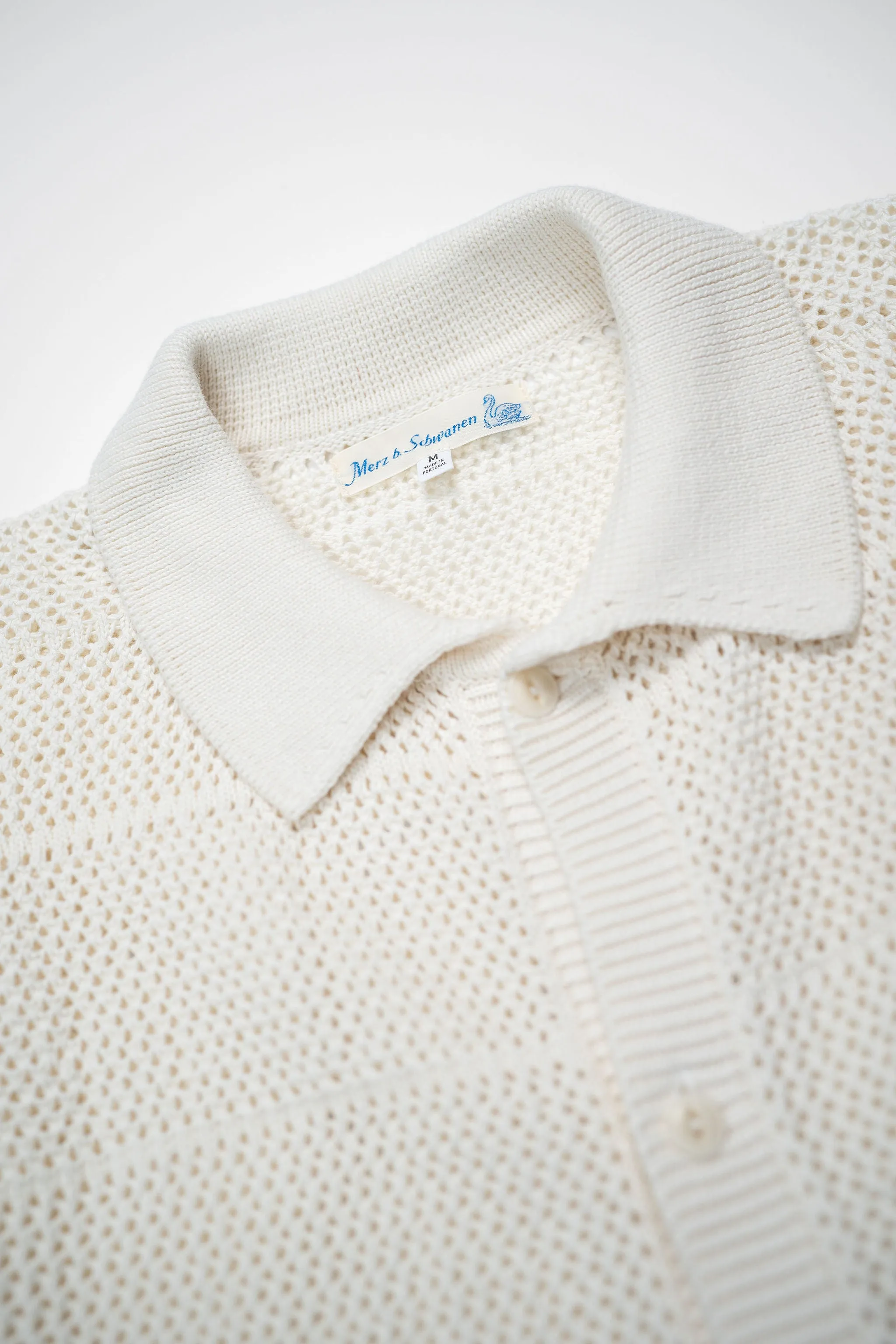 Merz b. Schwanen KNITSHIRT01 Crochet Shirt - Nature sold by Franklin and Poe product image thumbnail 5