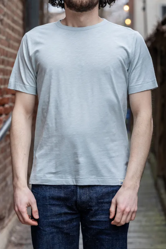 Merz b. Schwanen SCT04 Good Basics 4.9oz Relaxed Fit Pima Slub T-Shirt - Ice made by Merz B. Schwanen
