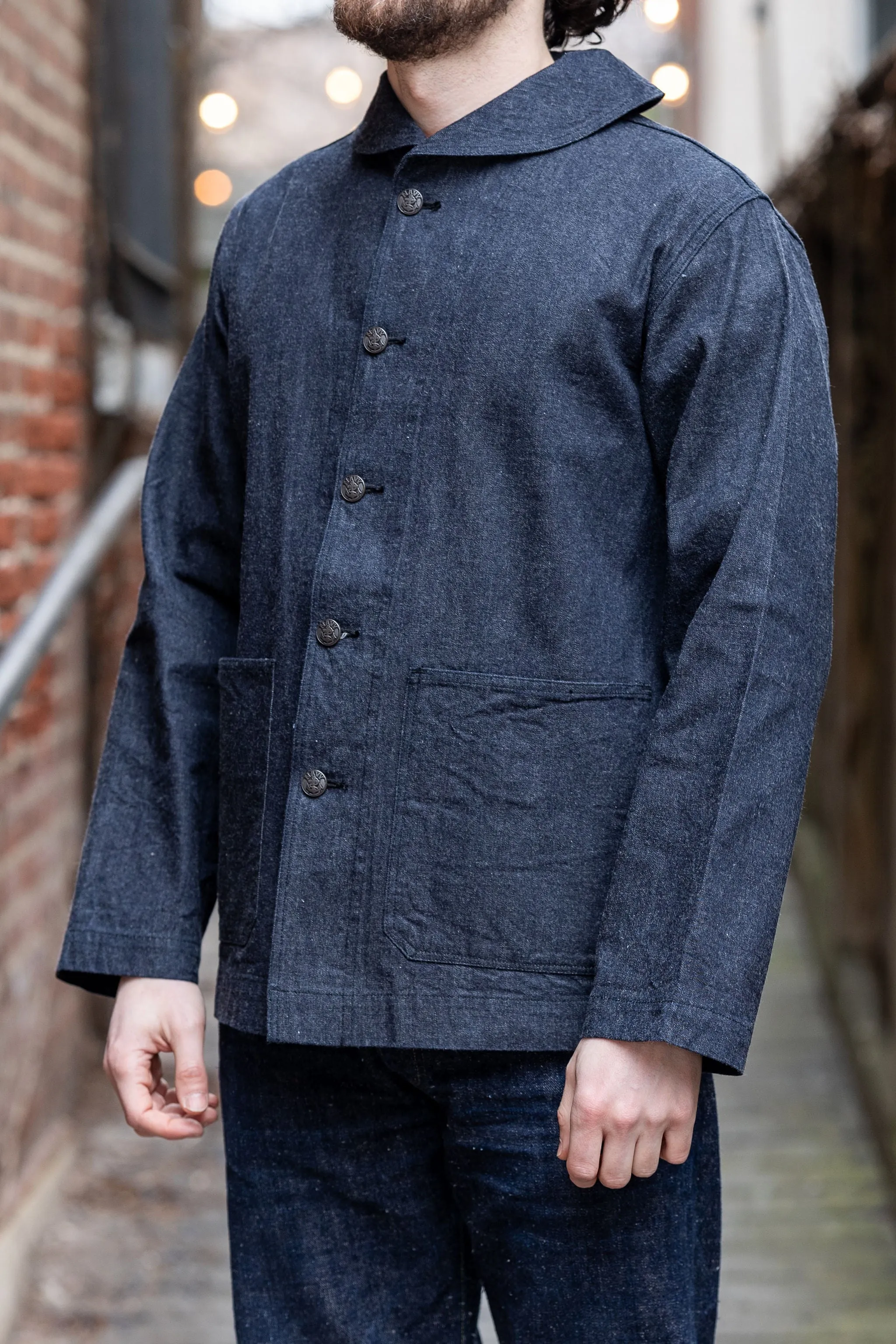 Buzz Rickson's BR12744 Dungaree Jumper - Navy sold by Franklin and Poe product image thumbnail 2