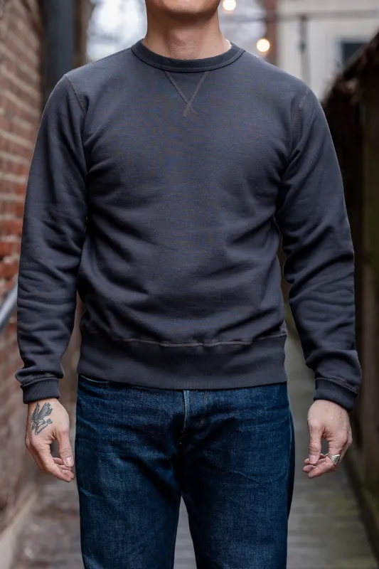 Buzz Rickson's BR65622 Set-in Crew Neck Sweatshirt - Black sold by Franklin and Poe