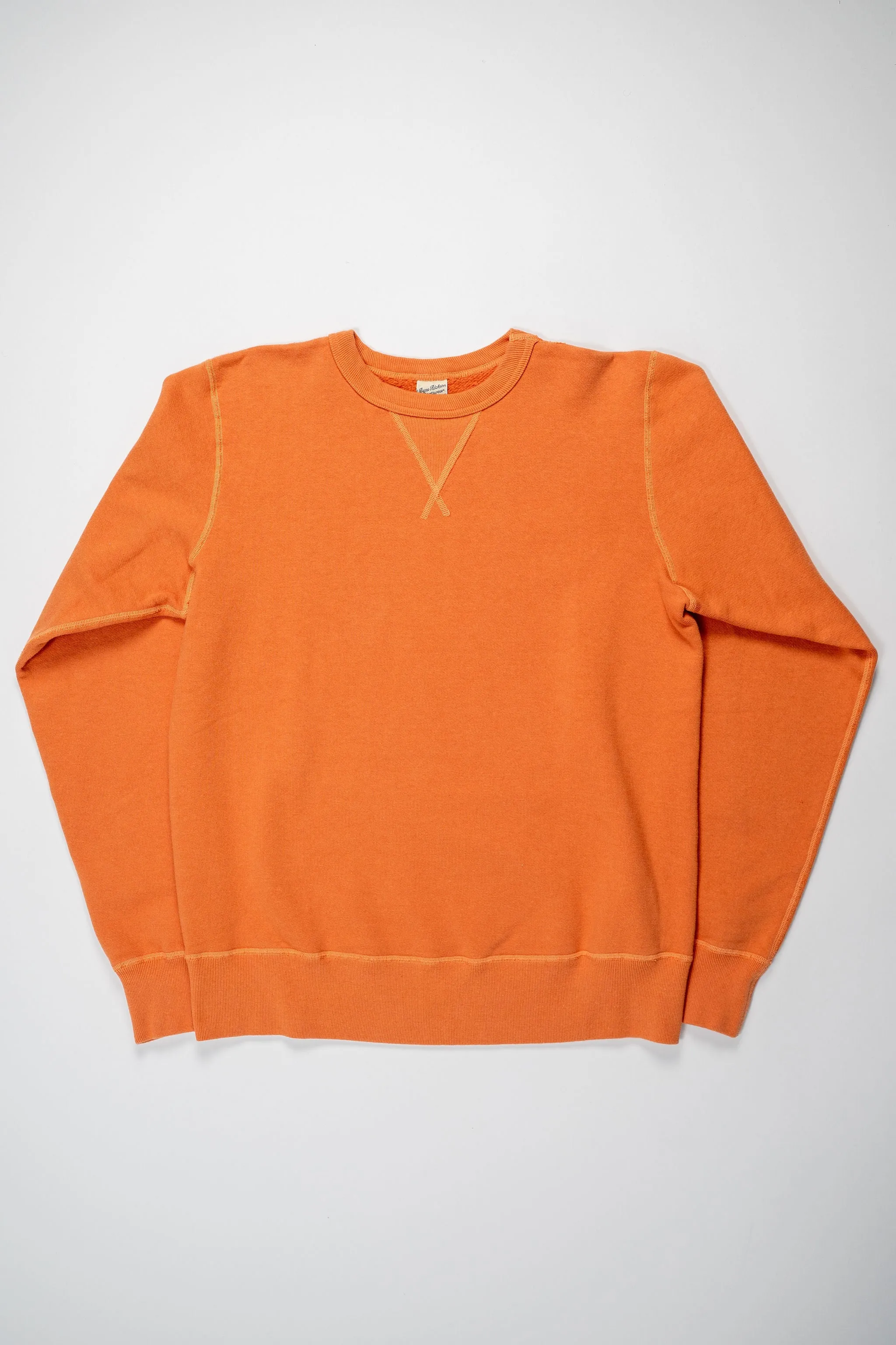 Buzz Rickson's BR65622 Set-in Crew Neck Sweatshirt - Orange sold by Franklin and Poe product image thumbnail 4