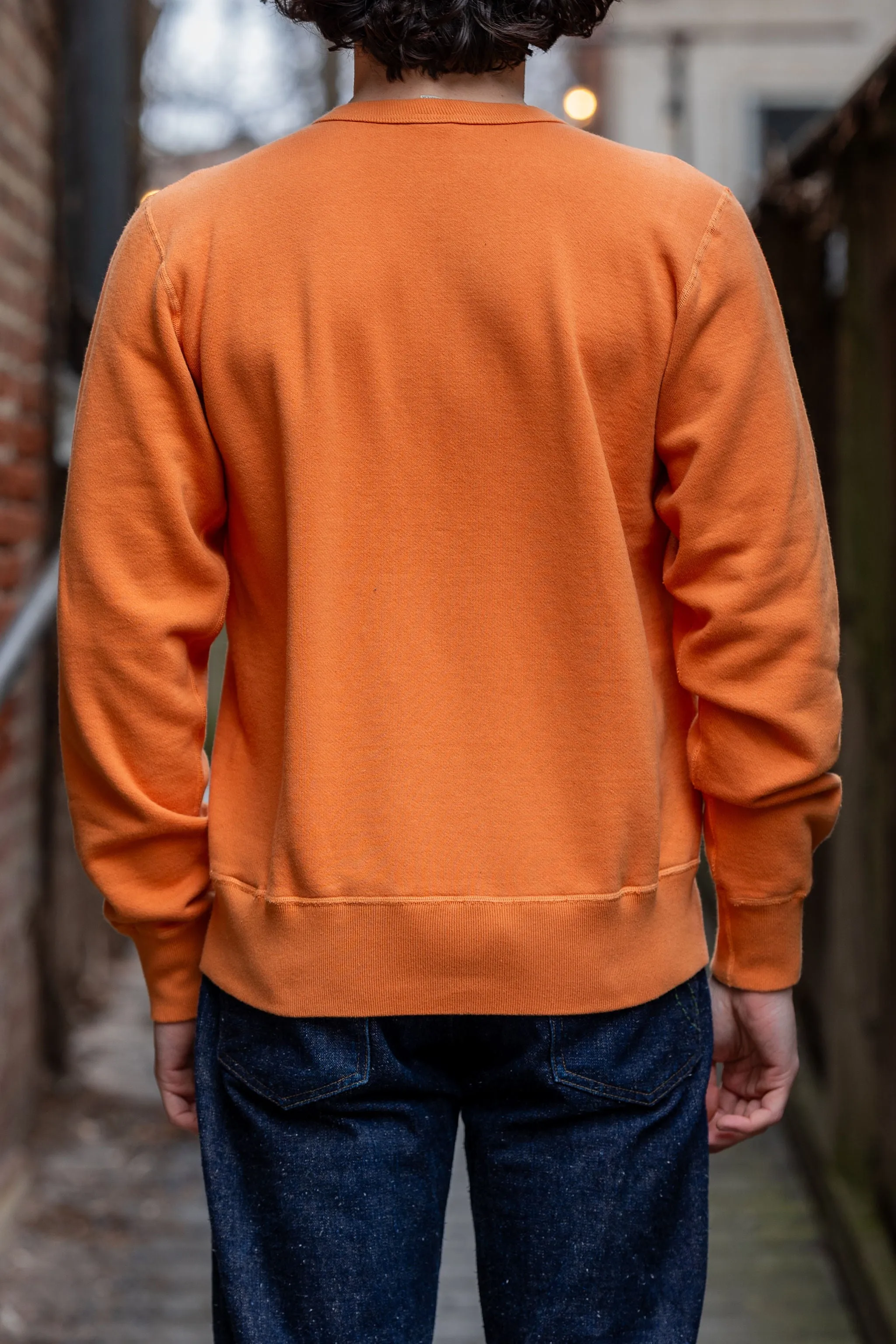 Buzz Rickson's BR65622 Set-in Crew Neck Sweatshirt - Orange sold by Franklin and Poe product image thumbnail 3