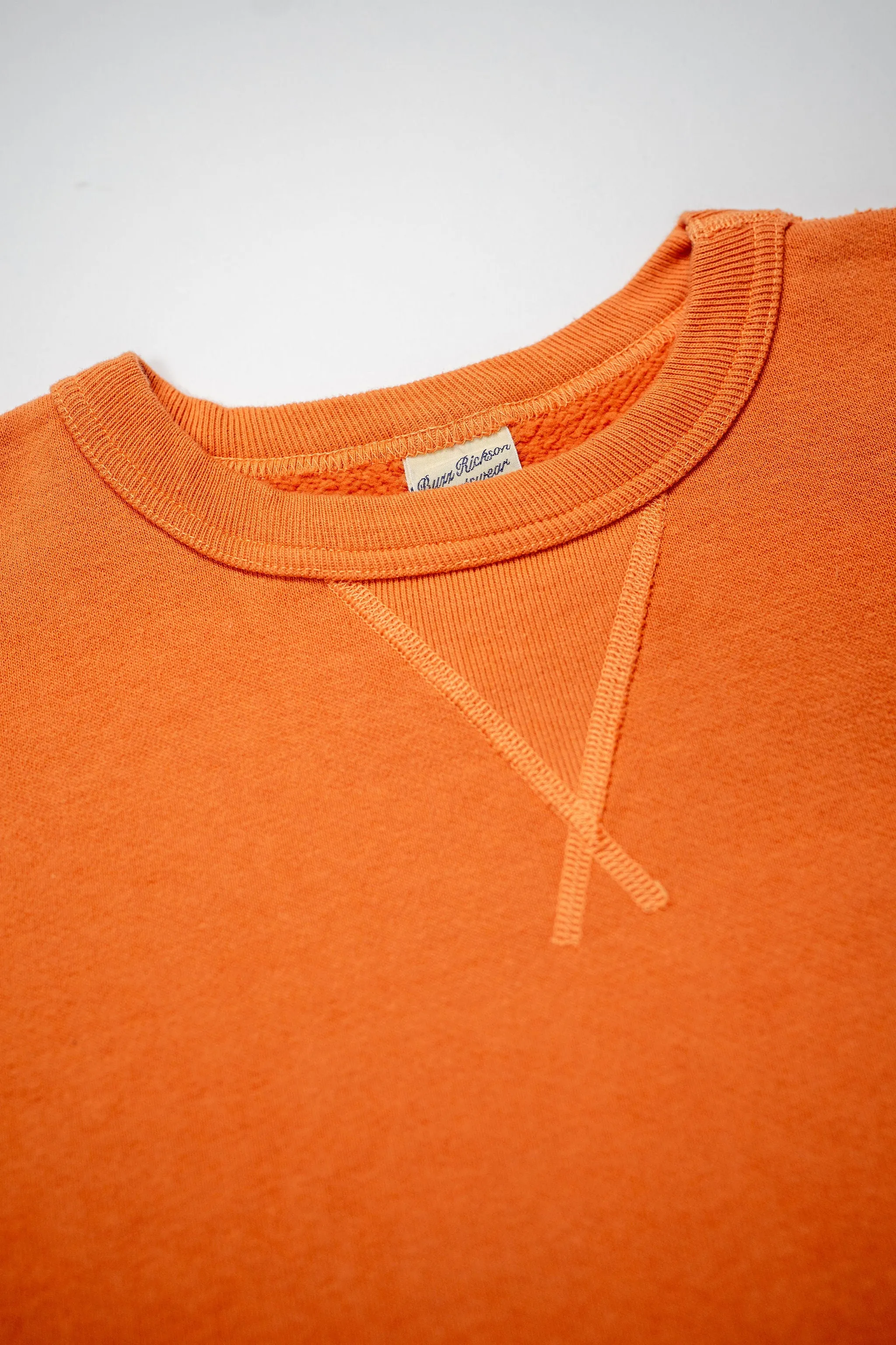 Buzz Rickson's BR65622 Set-in Crew Neck Sweatshirt - Orange sold by Franklin and Poe product image thumbnail 5