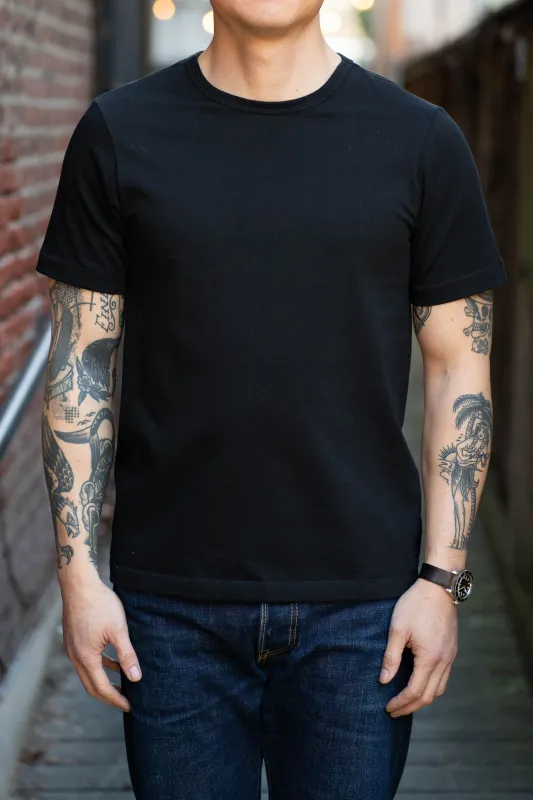 Merz b. Schwanen 215 Classic Crew Neck T-Shirt - Black sold by Franklin and Poe