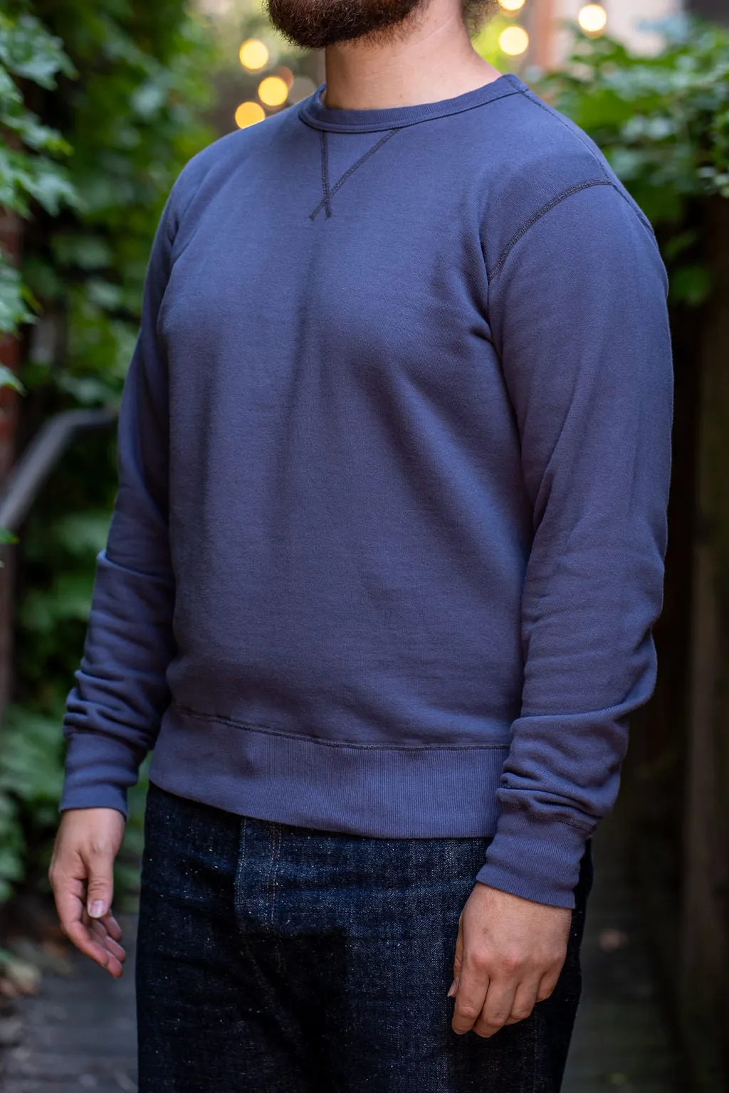 Buzz Rickson's BR65622 Set-in Crew Neck Sweatshirt - Navy sold by Franklin and Poe product image thumbnail 2