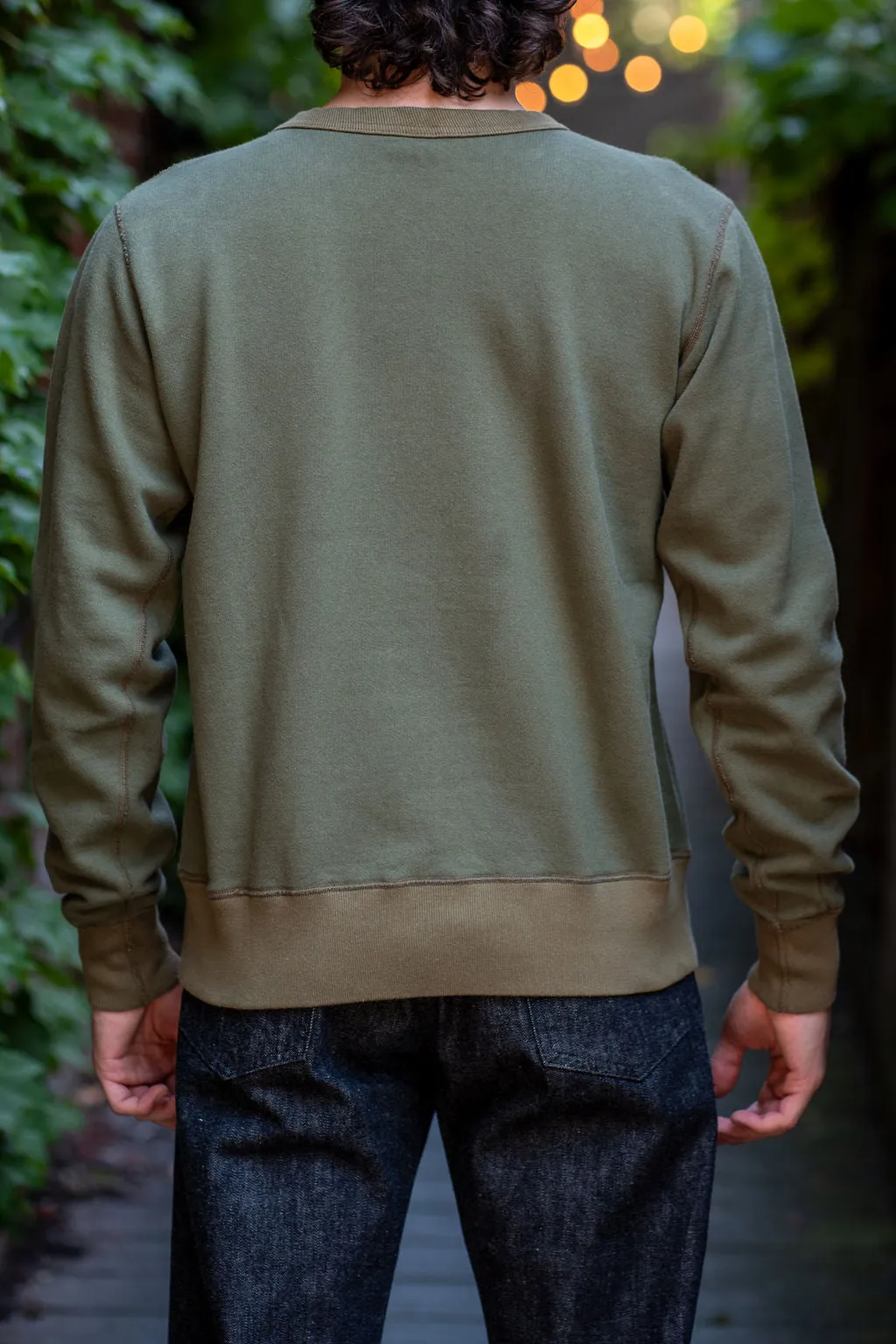 Buzz Rickson's BR65622 Set-in Crew Neck Sweatshirt - Olive sold by Franklin and Poe product image thumbnail 3