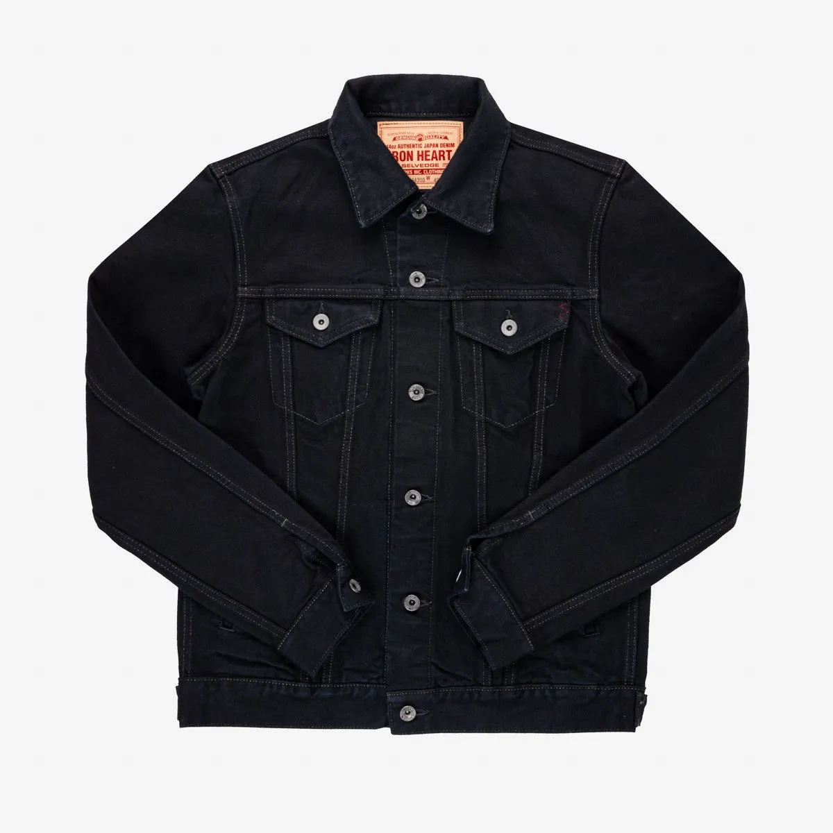 Iron Heart IH-526-142OD 14oz Selvedge Denim Modified Type III Jacket - Indigo Overdyed Black sold by Franklin and Poe product image thumbnail 4