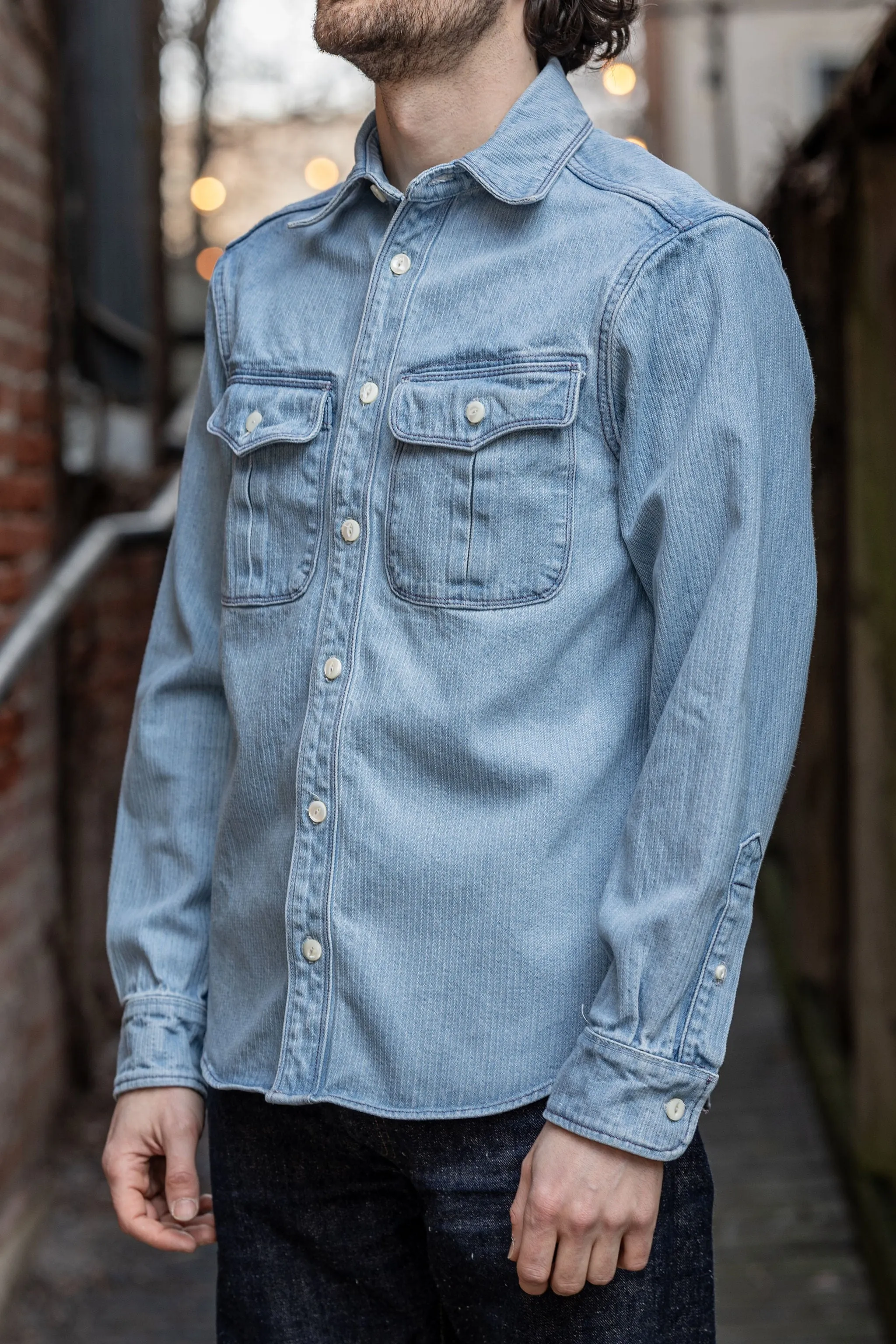 Freenote Cloth Rancho - Indigo Stripe sold by Franklin and Poe product image thumbnail 2