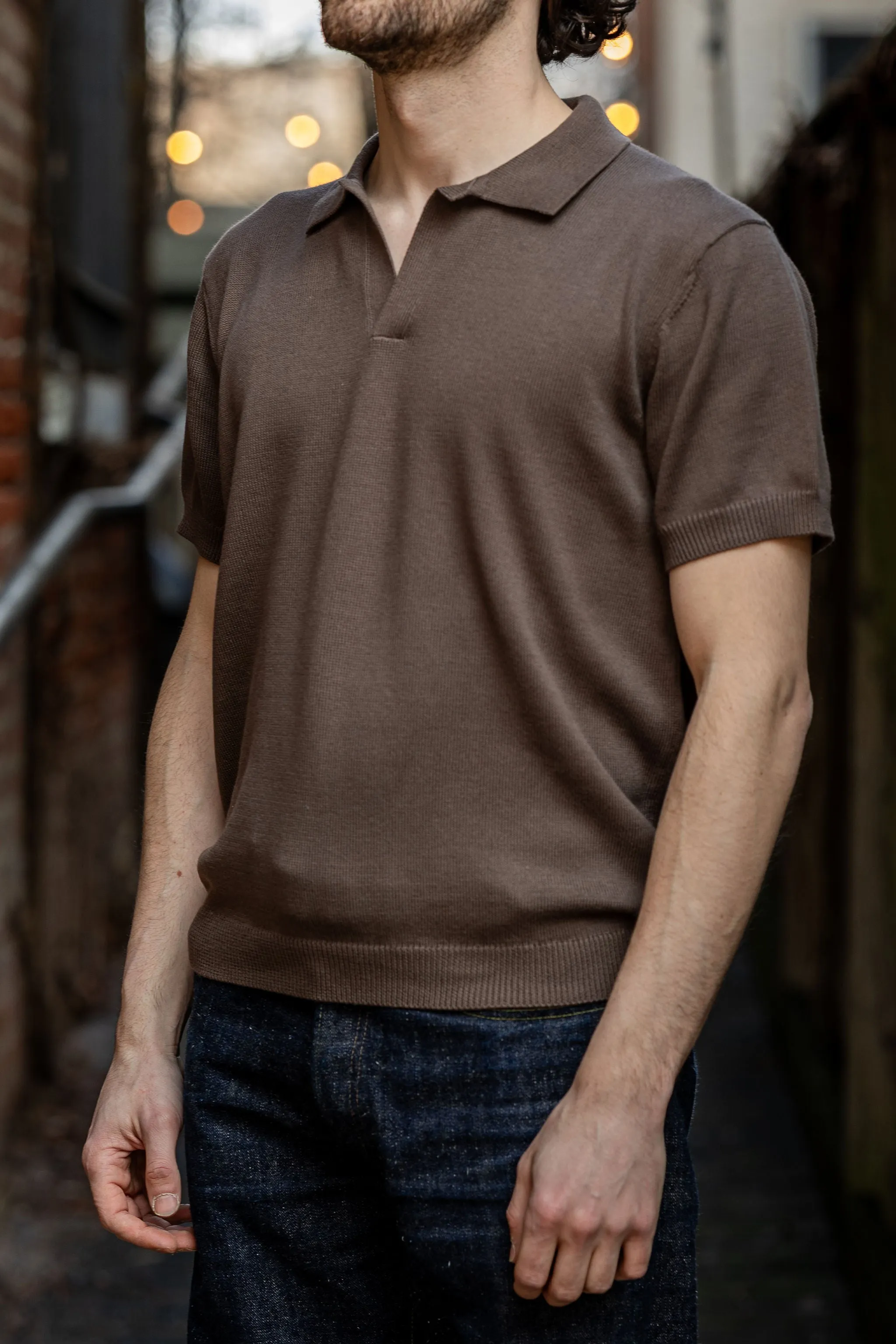 3sixteen Knit Polo Pima Cotton - Earth sold by Franklin and Poe product image thumbnail 2