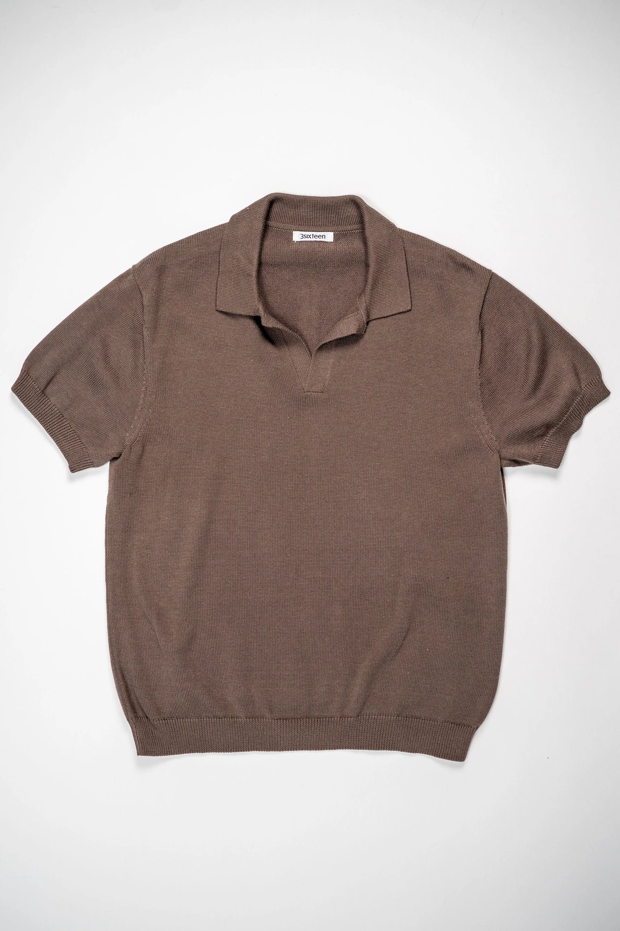 3sixteen Knit Polo Pima Cotton - Earth sold by Franklin and Poe product image thumbnail 4