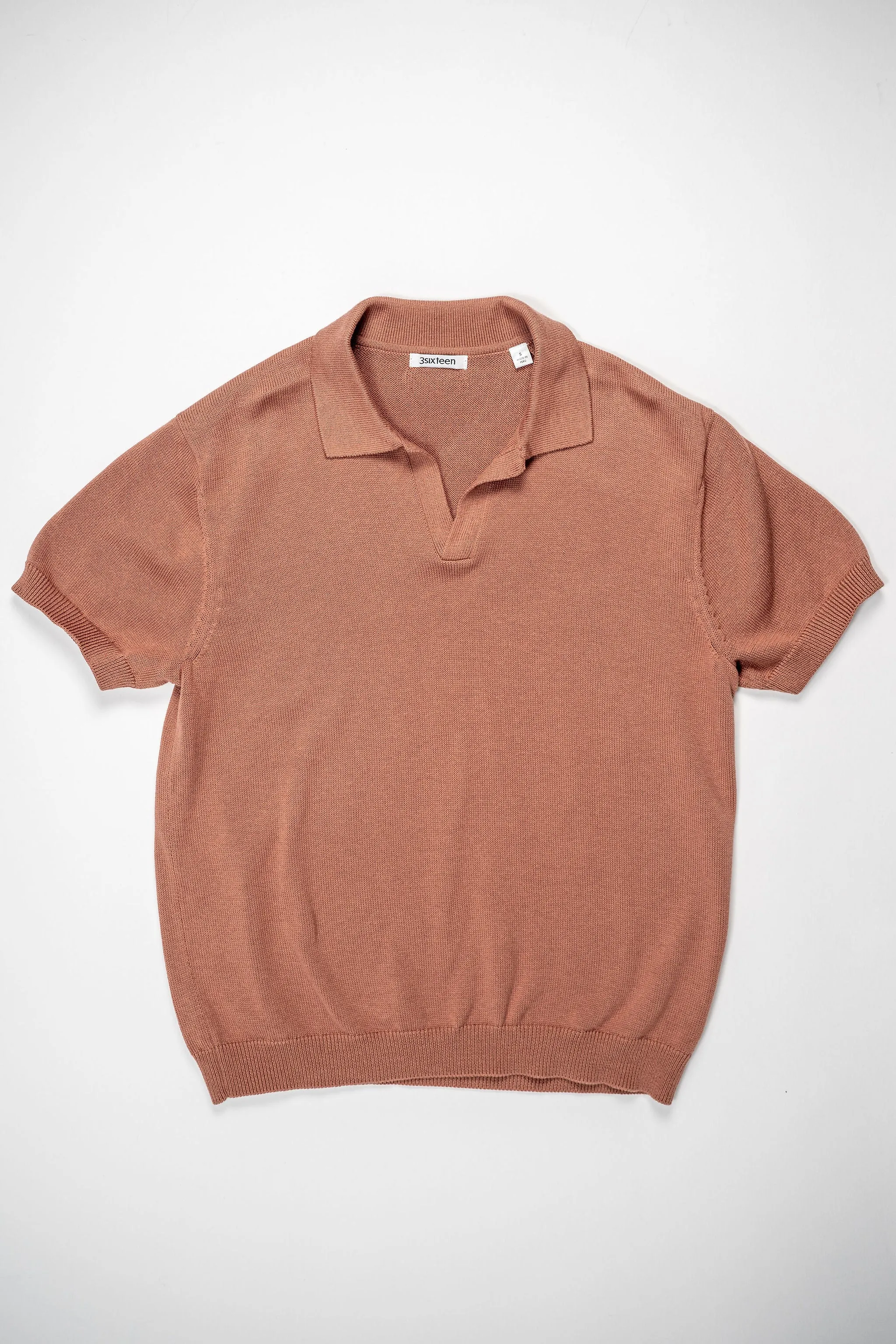 3sixteen Knit Polo Pima Cotton - Clay sold by Franklin and Poe product image thumbnail 4