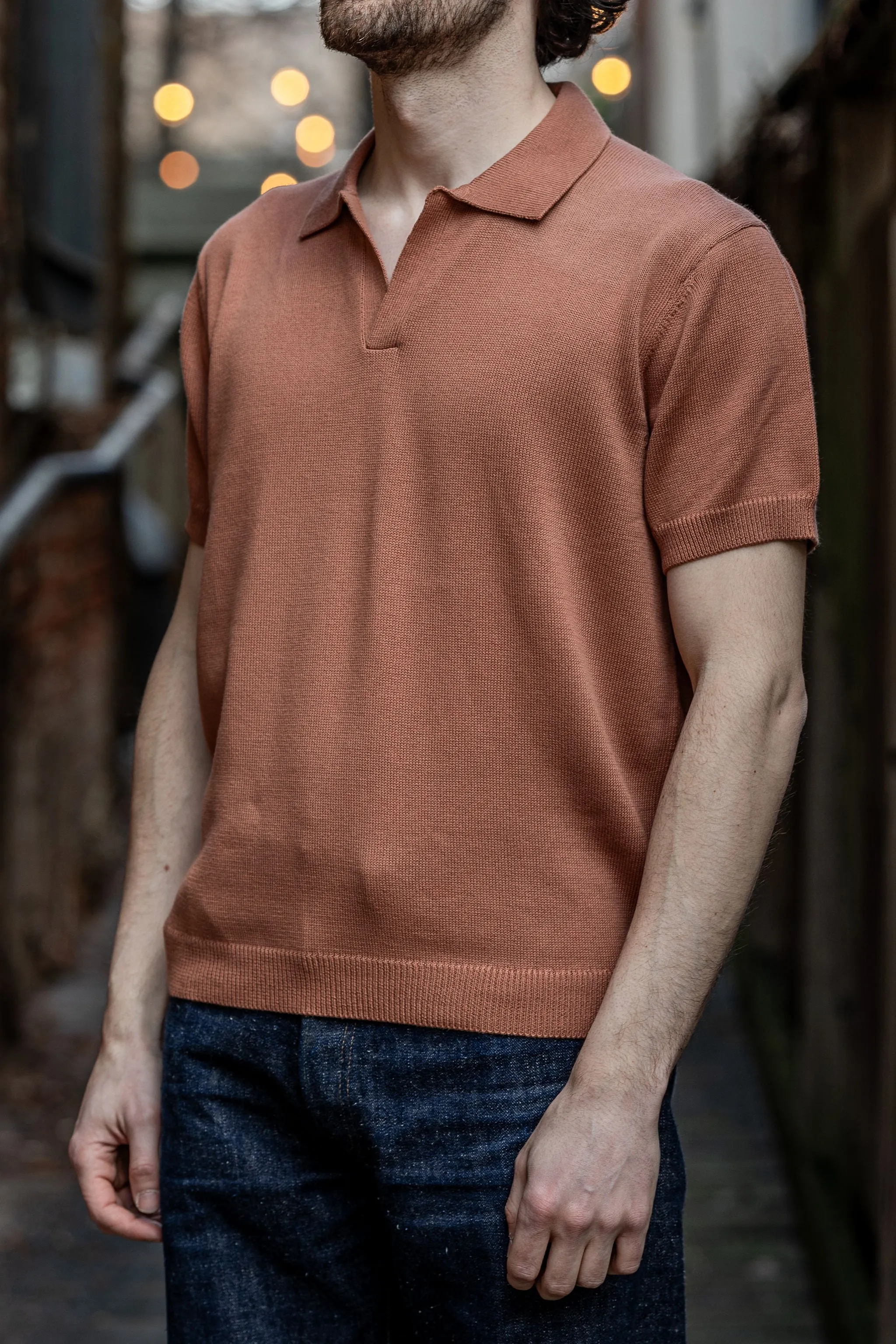 3sixteen Knit Polo Pima Cotton - Clay sold by Franklin and Poe product image thumbnail 2